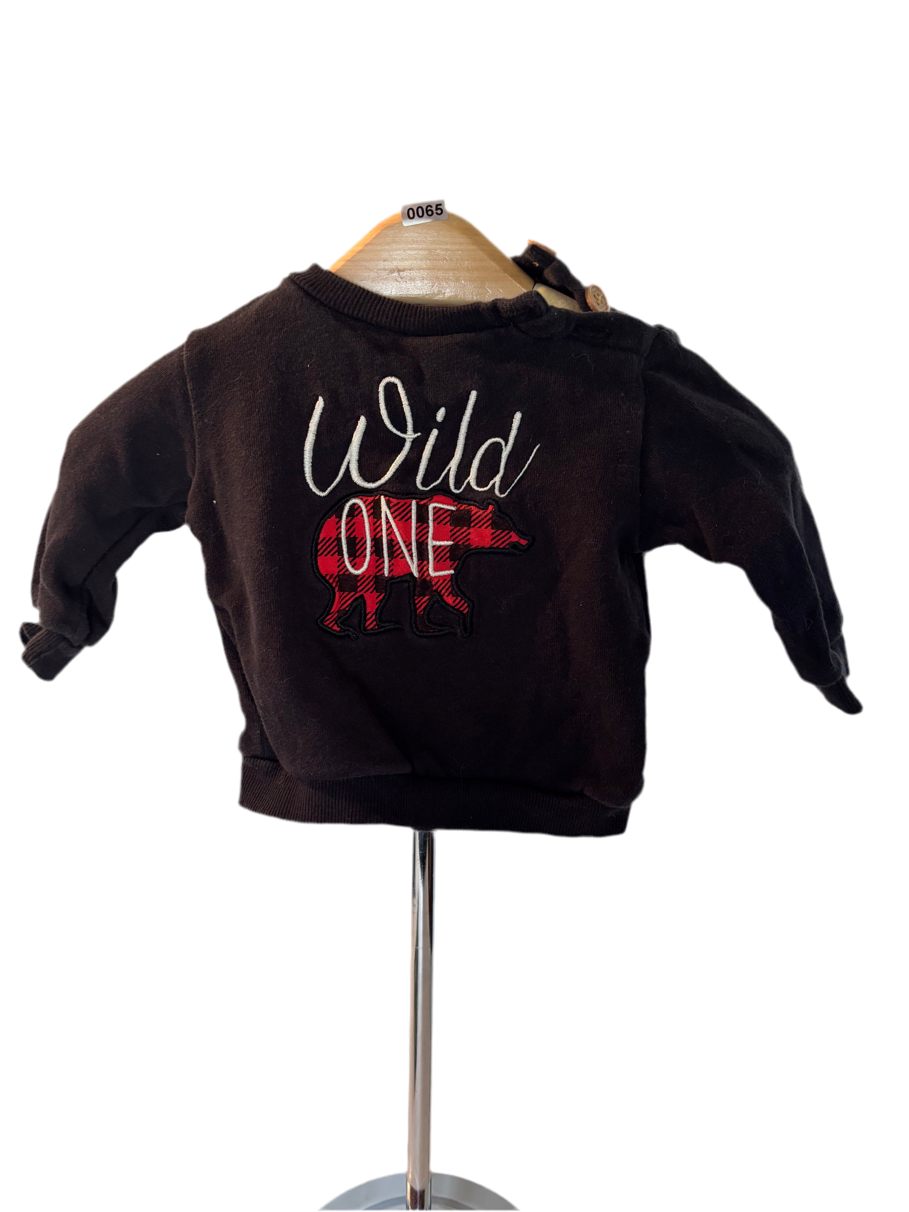 “Wild one” baby sweater