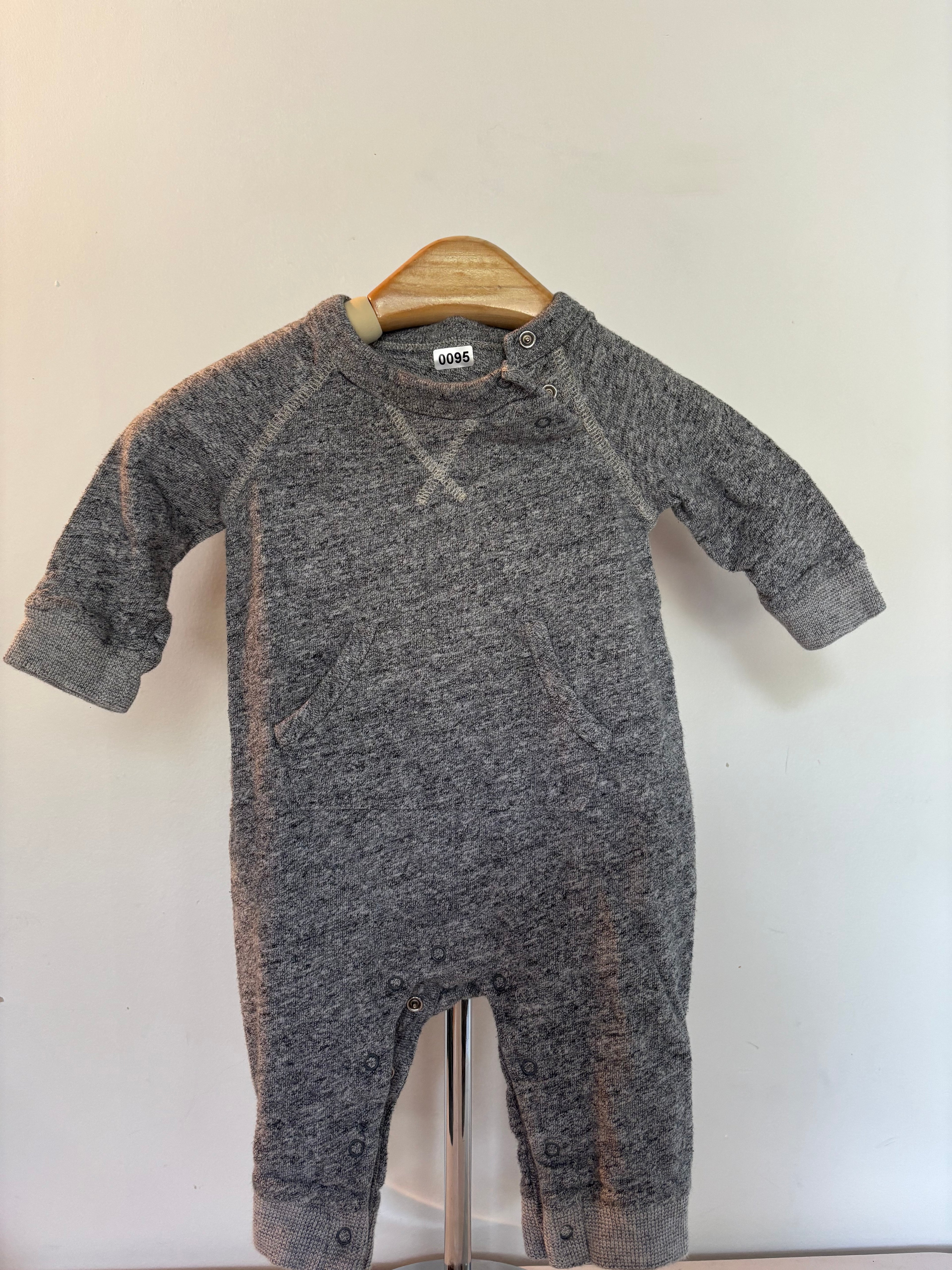 Grey baby onesie