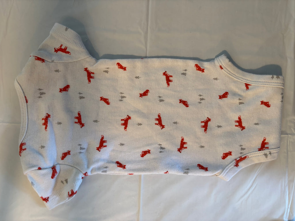 White and brown fox onesie & jogger pants (set)