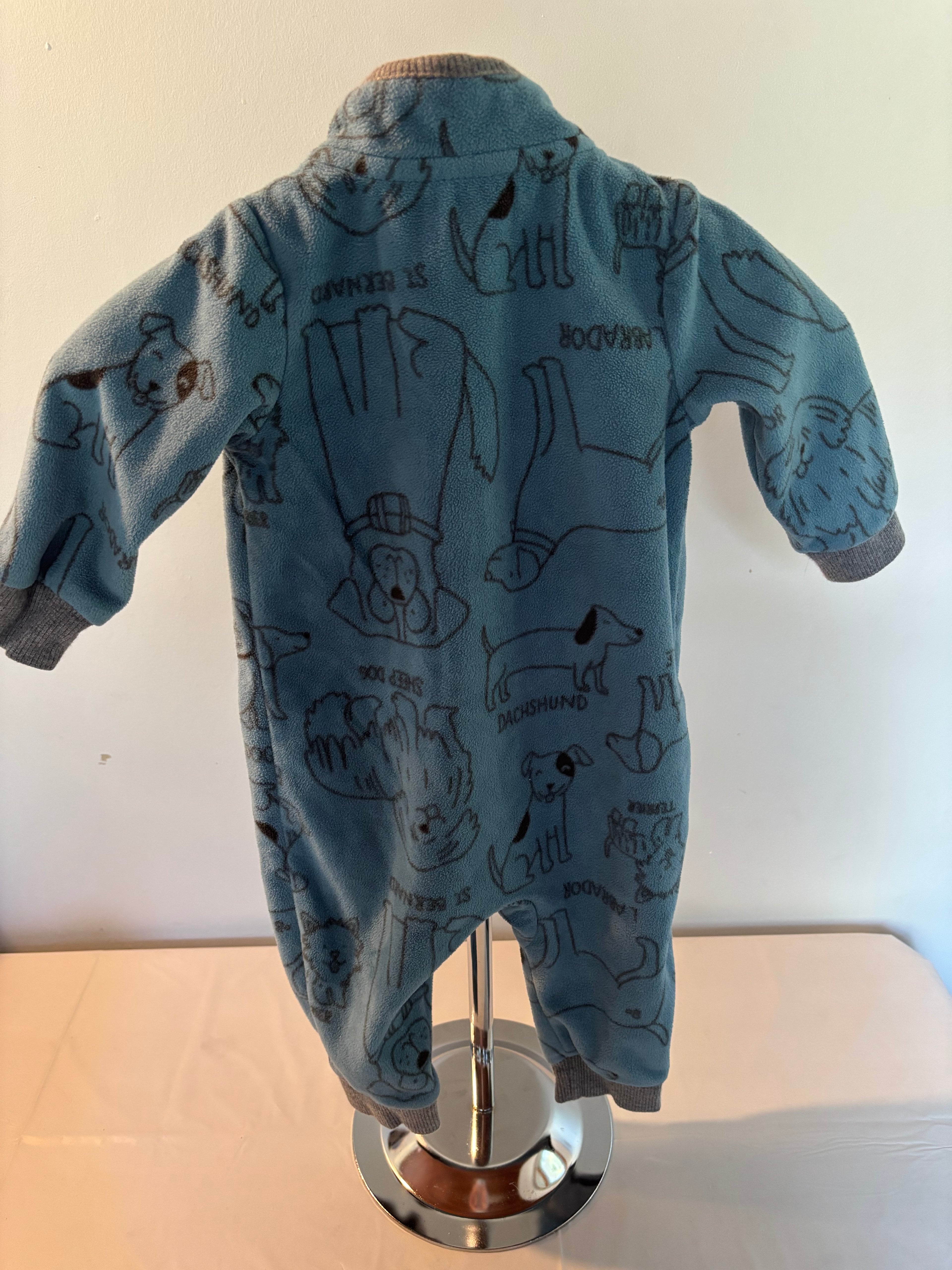 Blue and Grey fleece baby sleeper