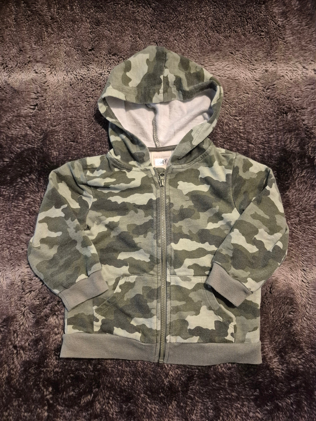 Camouflage zip-up hoodie