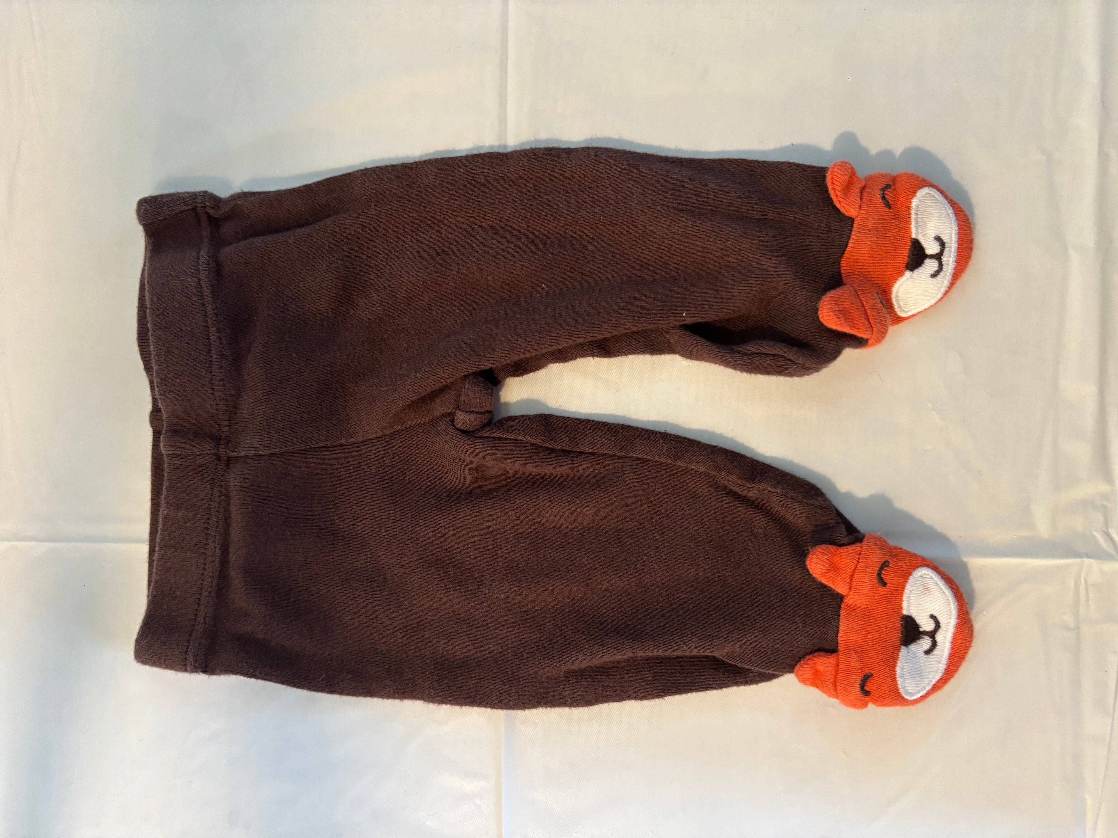 White and brown fox onesie & jogger pants (set)