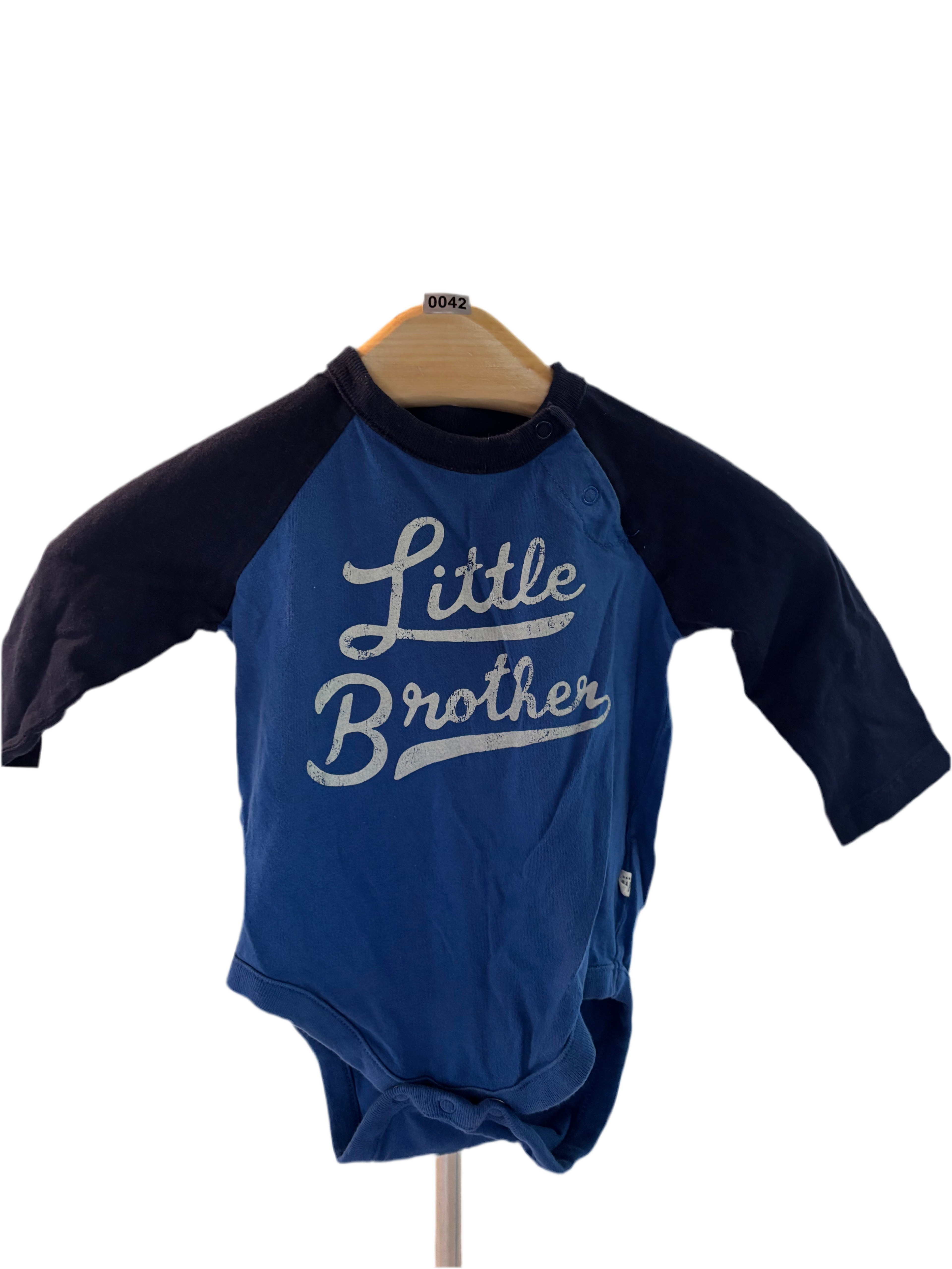 Long sleeve onesie “Little brother”