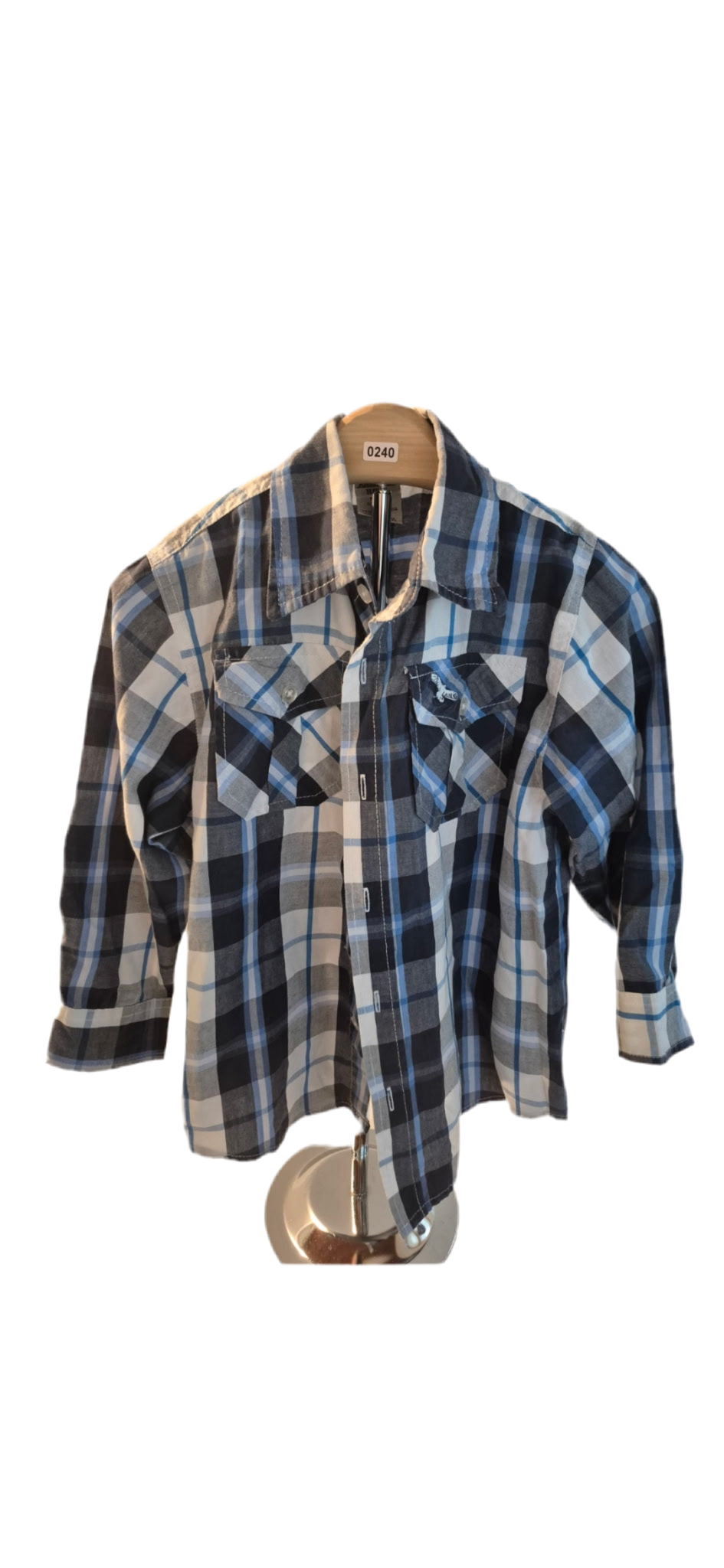 Boys American Hawk button up plaid long sleeve