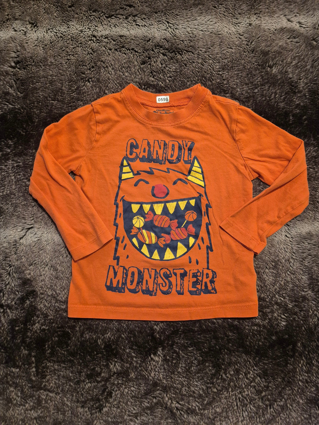 Long sleeve shirt candy monster graphic