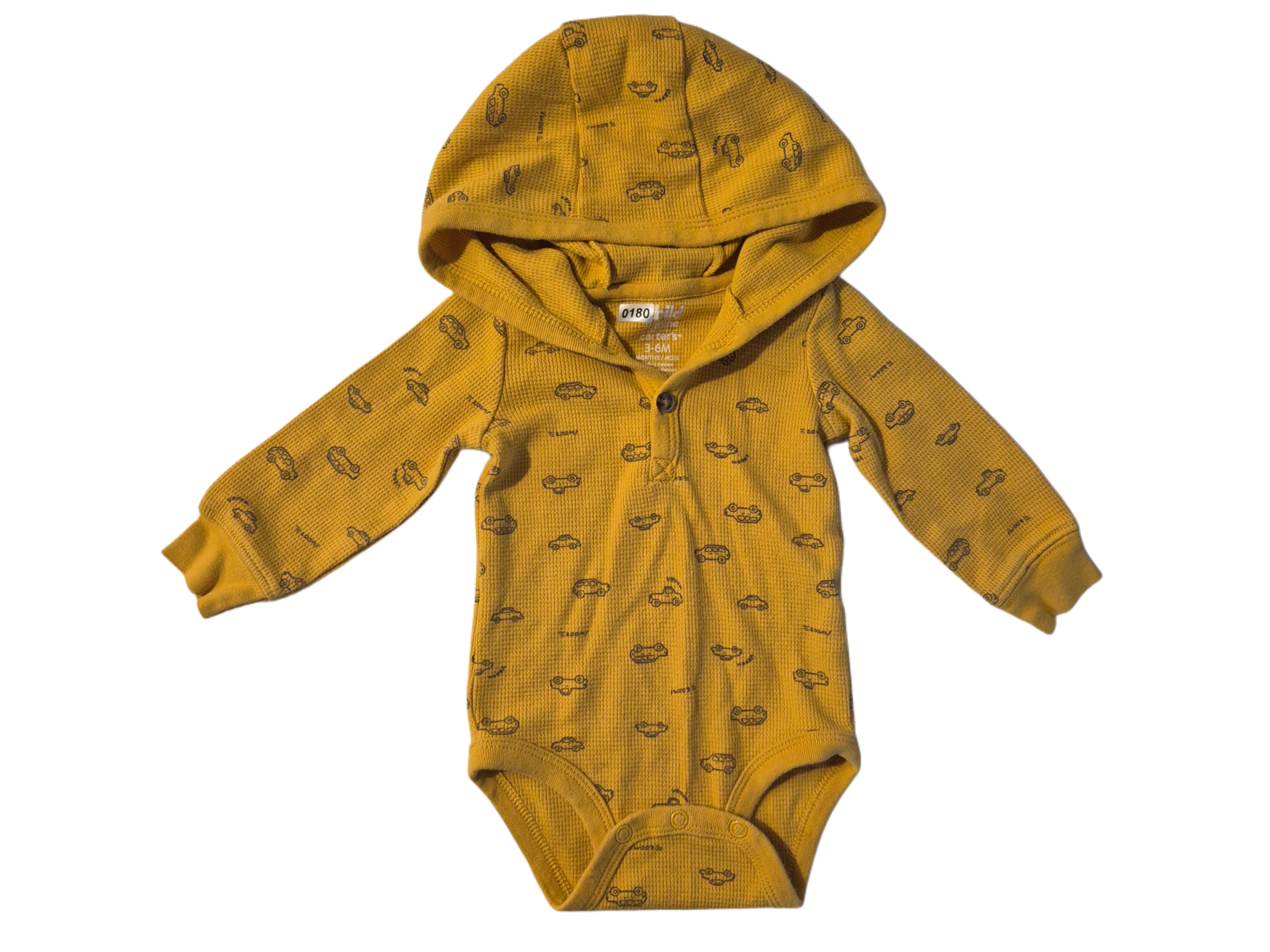Yellow long sleeve onesie (cars “zoom”)