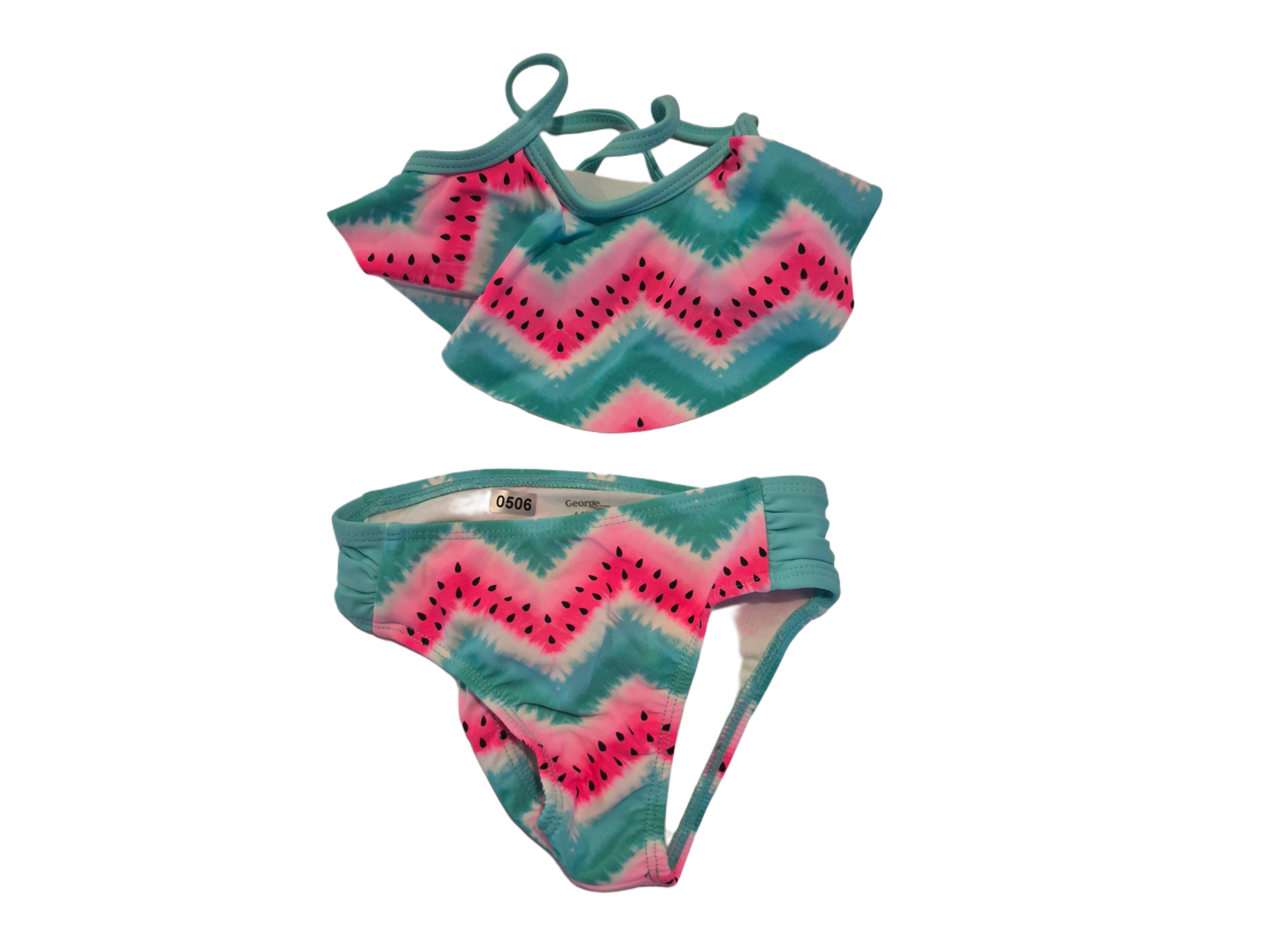 2 peace, bathing suit with printed design