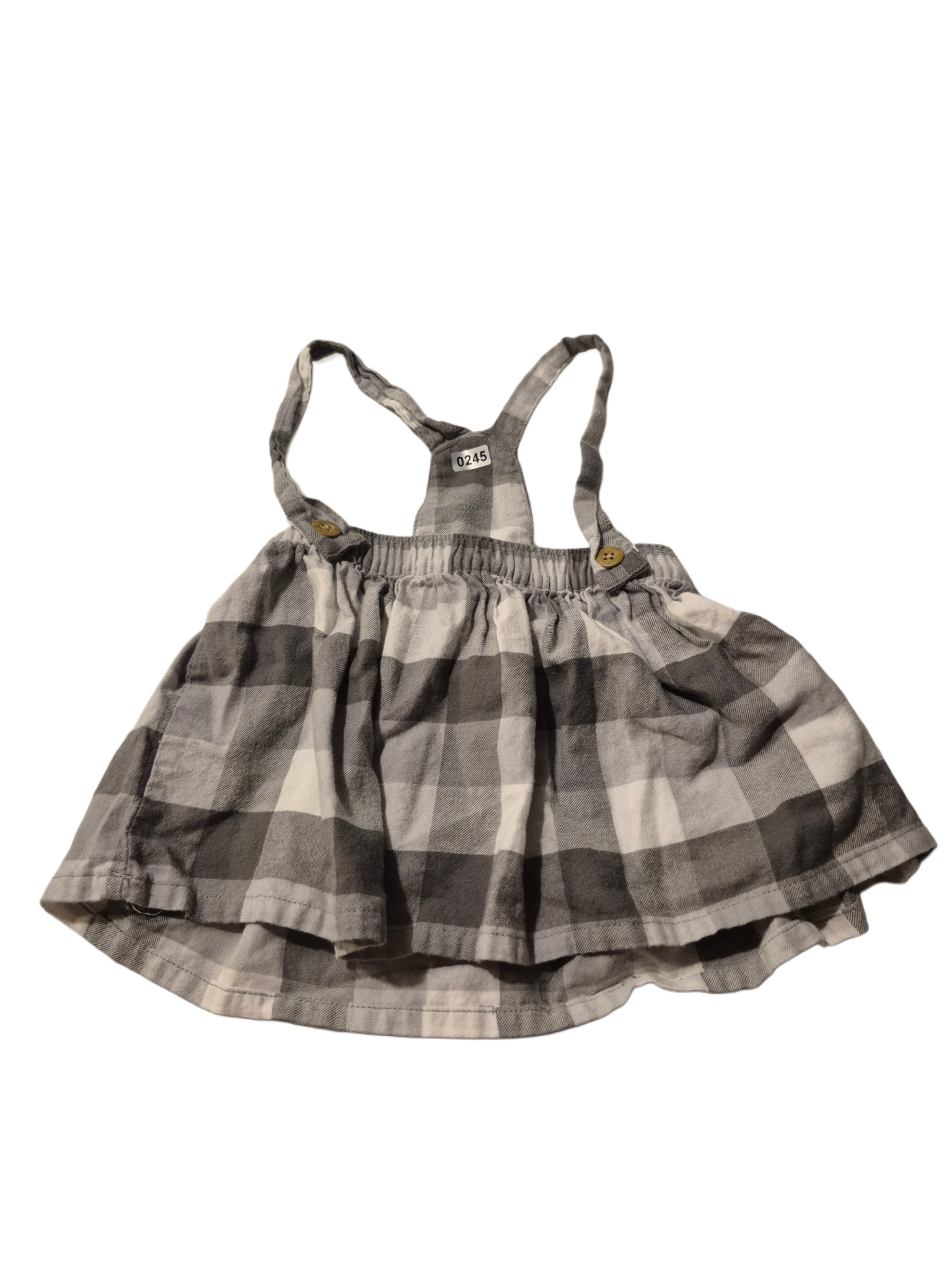 Plaid skirt (with crossover straps)