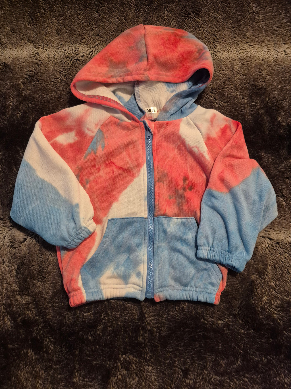 Tie-dye zip up hoodie ￼