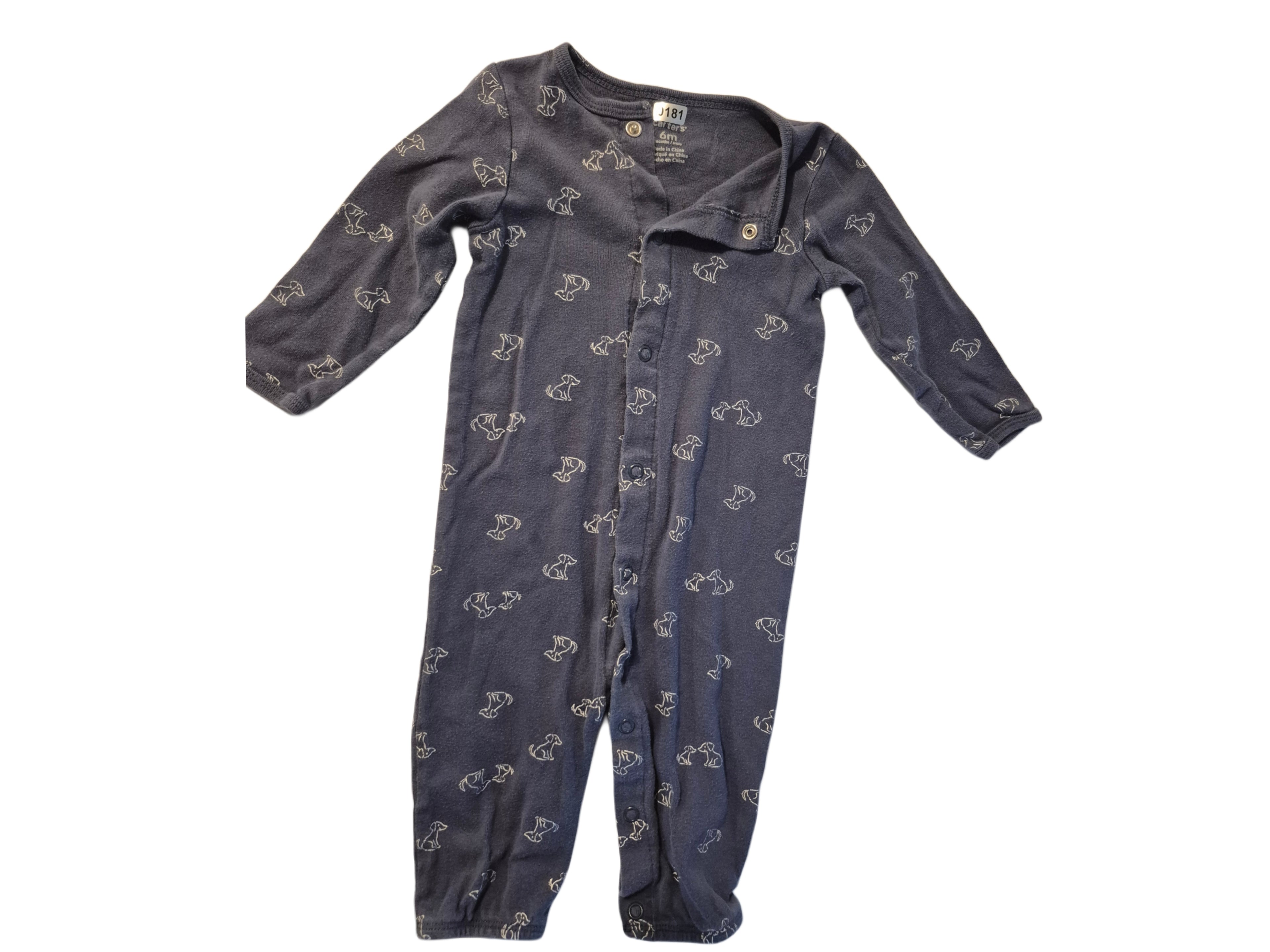 Puppy print open-toe sleeper