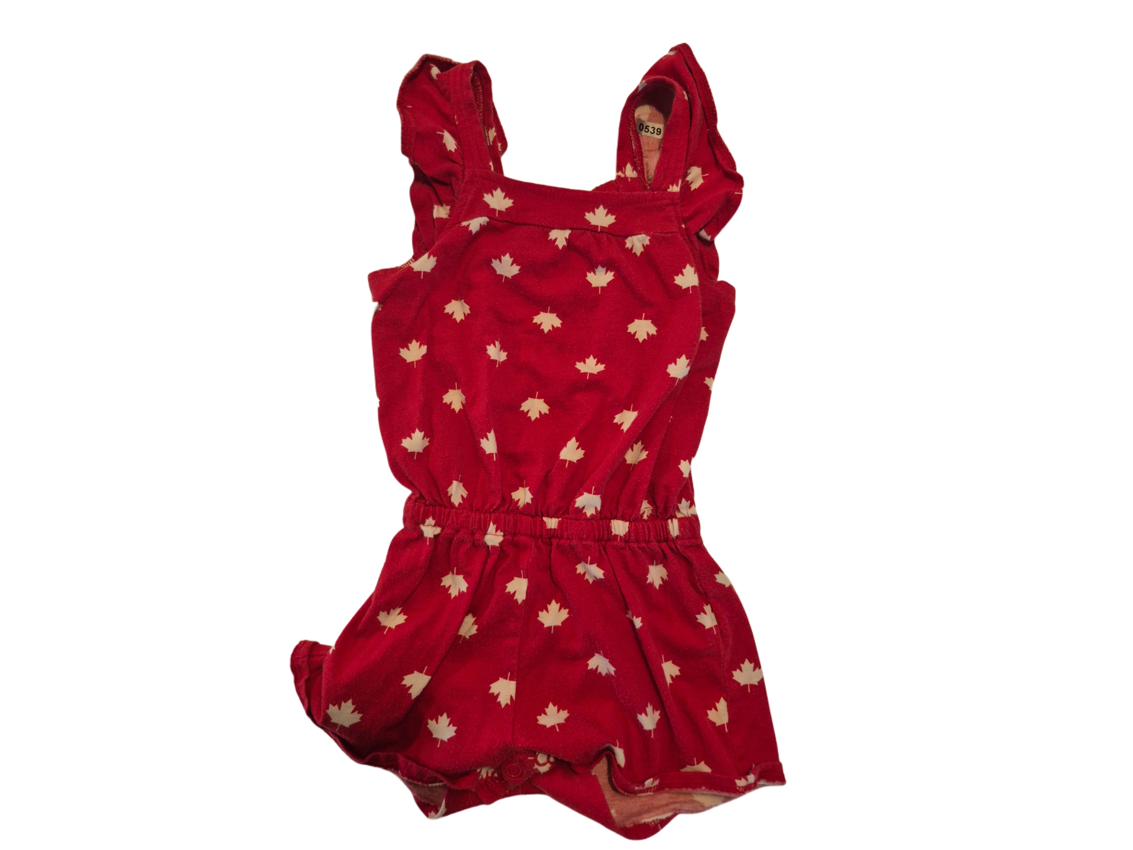 Red Canada Flag Romper
