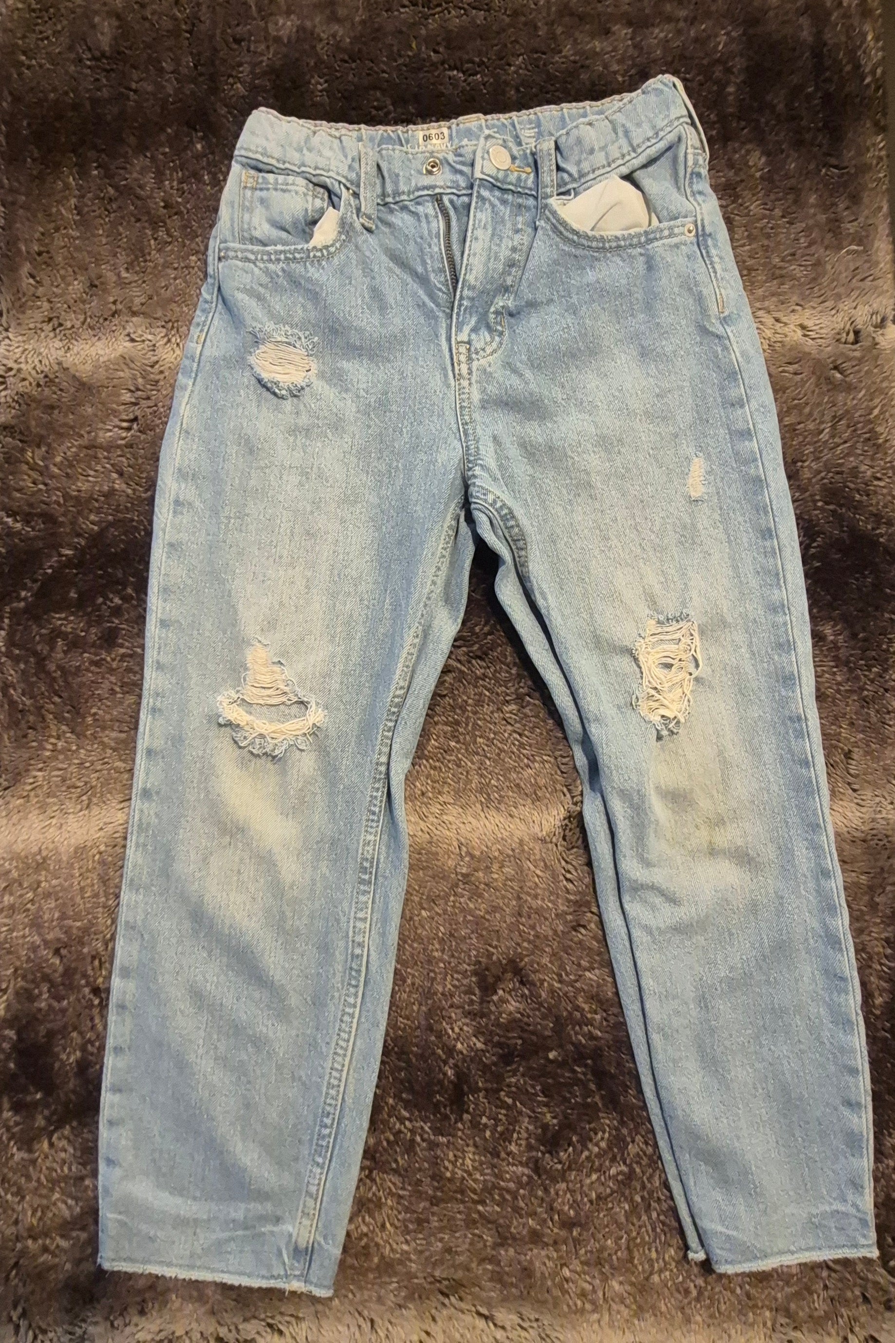 High rise straight cut jeans