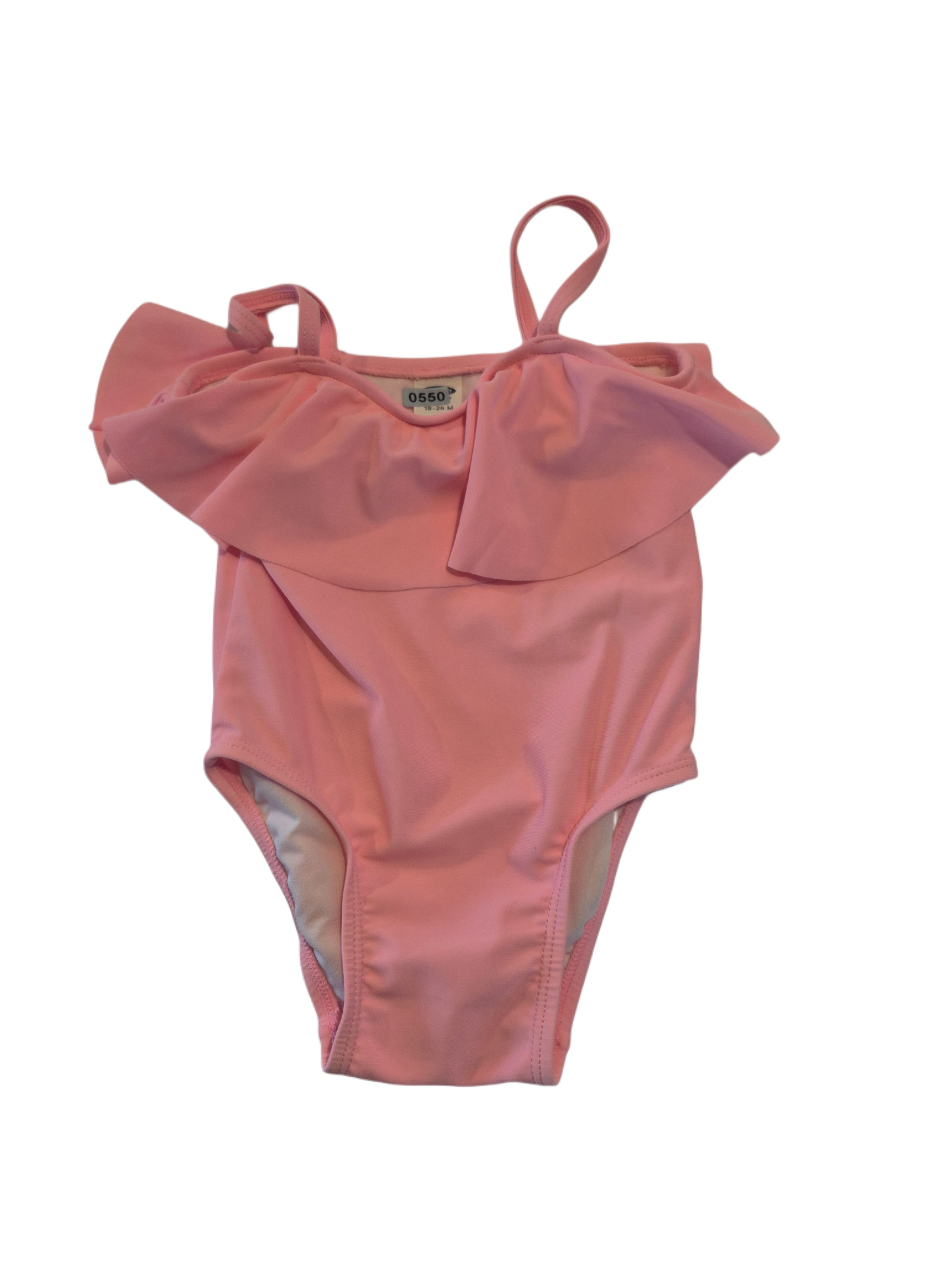 Pink Ruffled One-Piece Swimsuit
