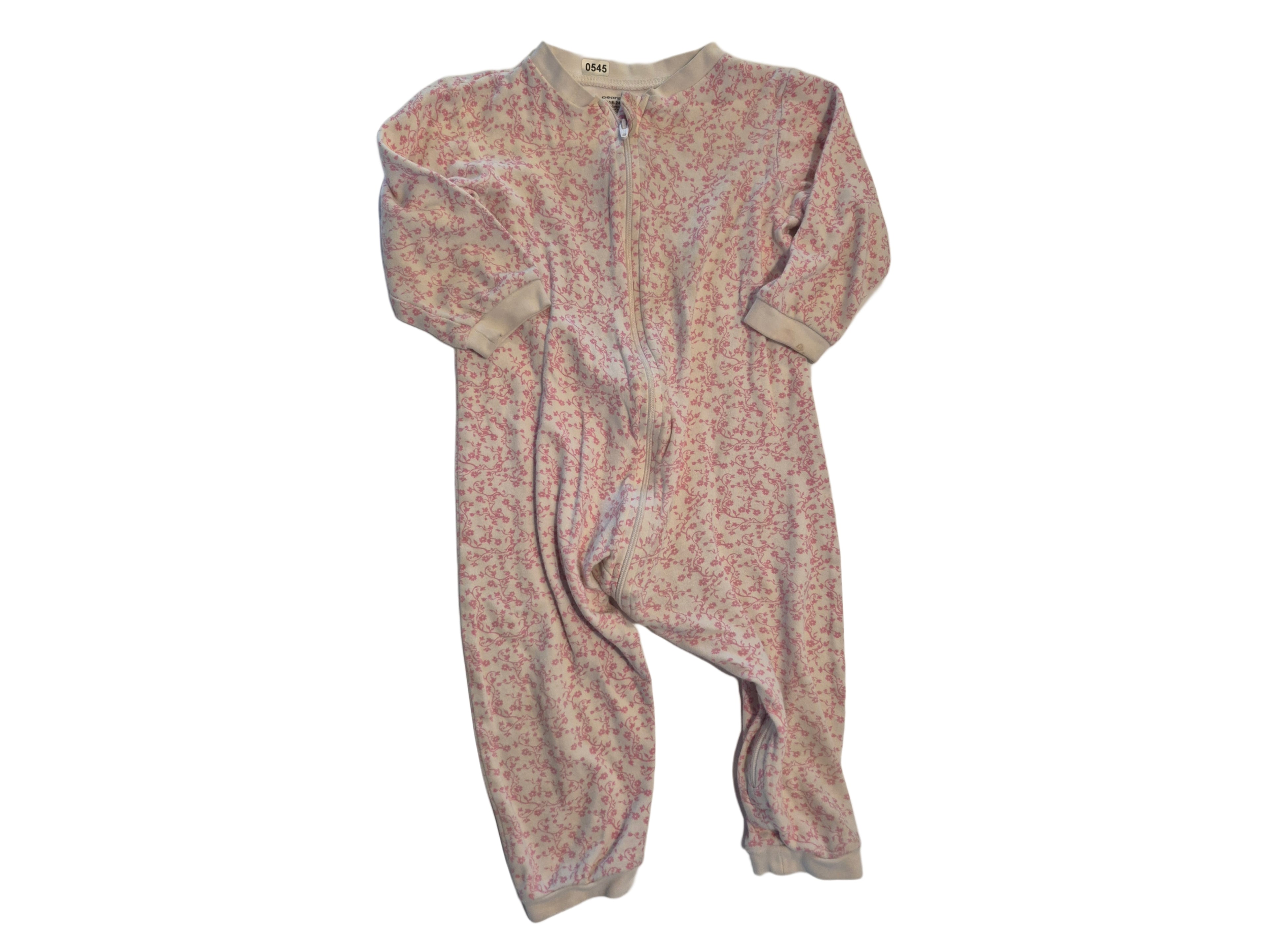 Pink Floral Footed Sleeper