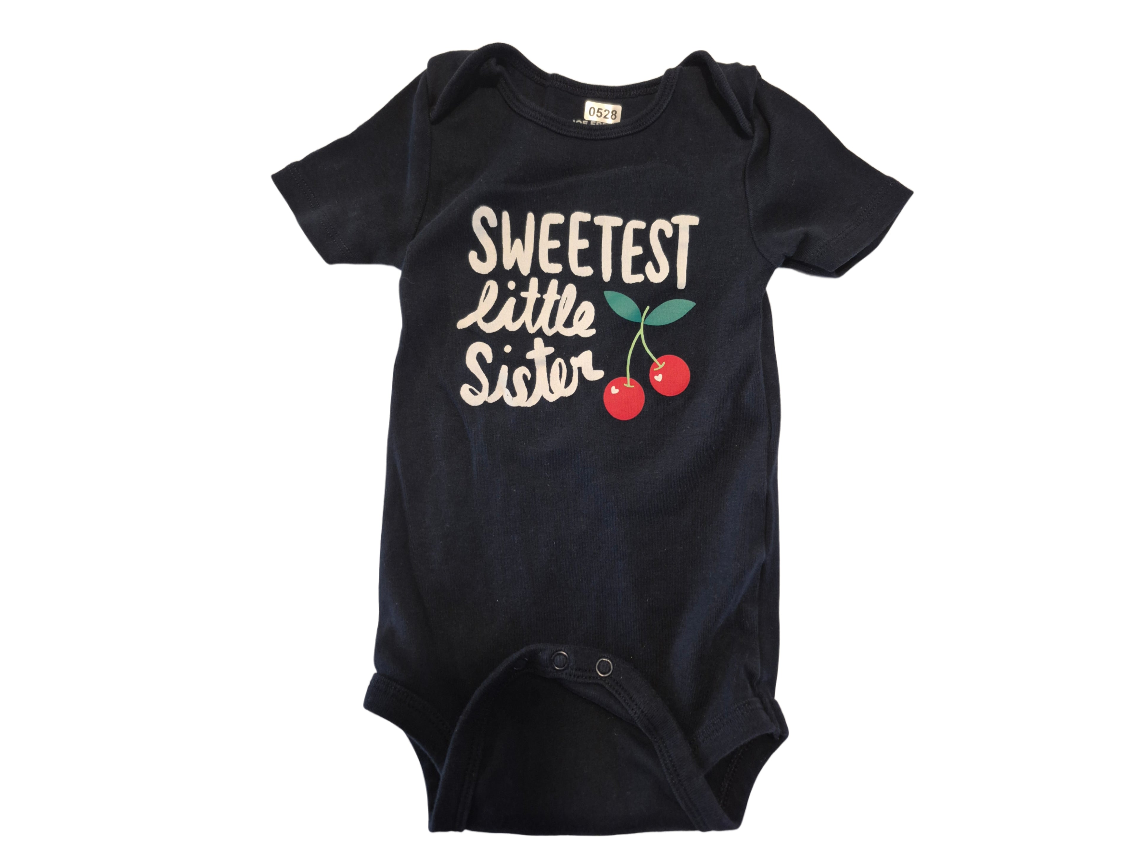 Shortsleeved onesie “Sweetest little Sister”