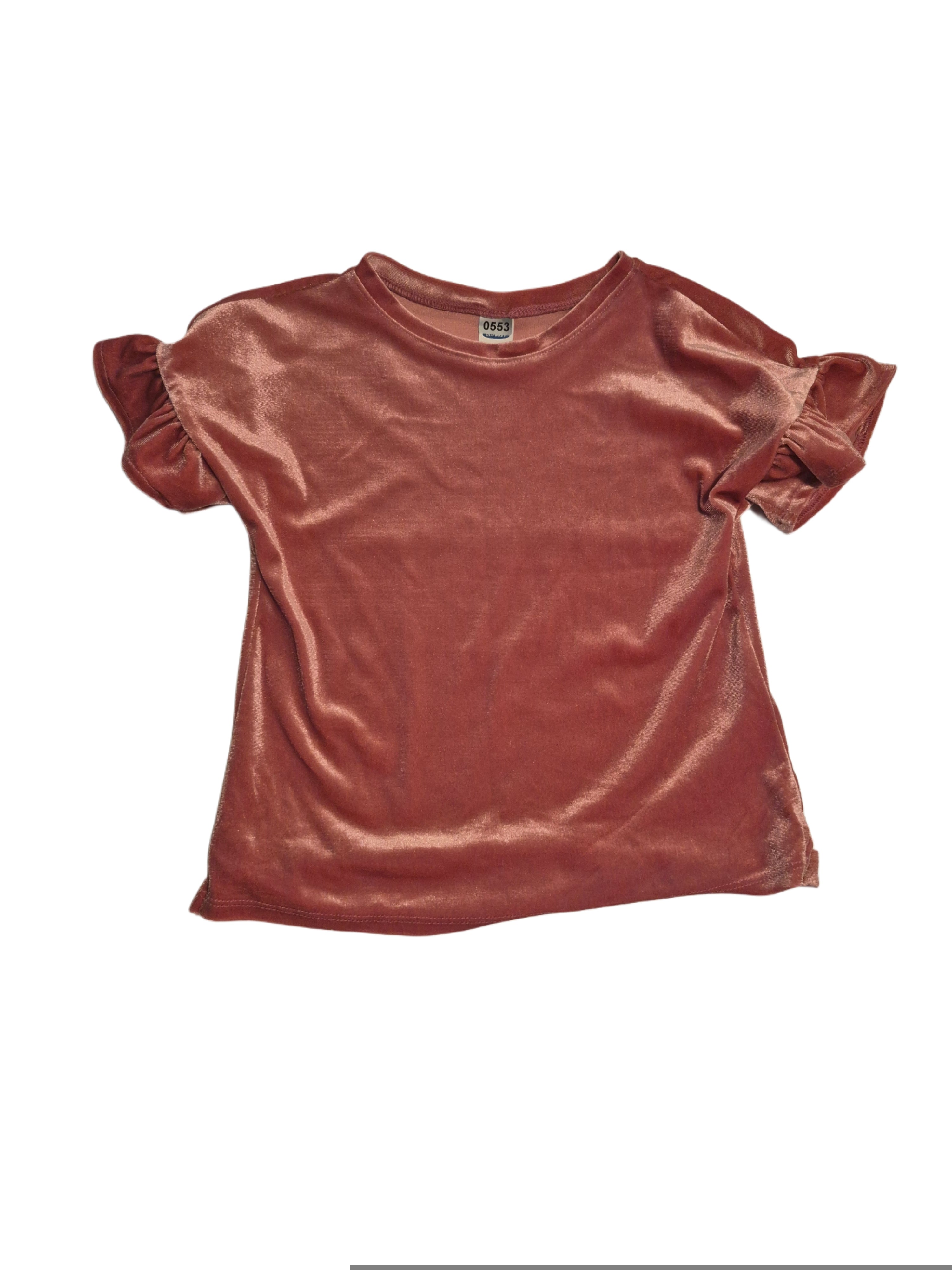 Pink shirt (ruffle trim on sleeve)