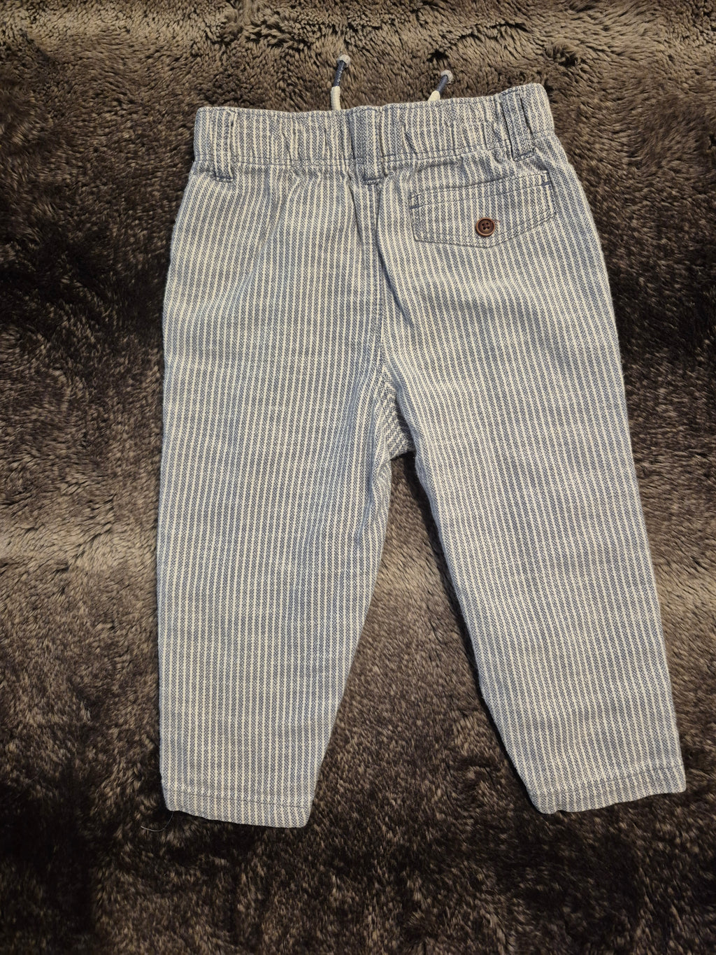 Mixed and matched striped pants