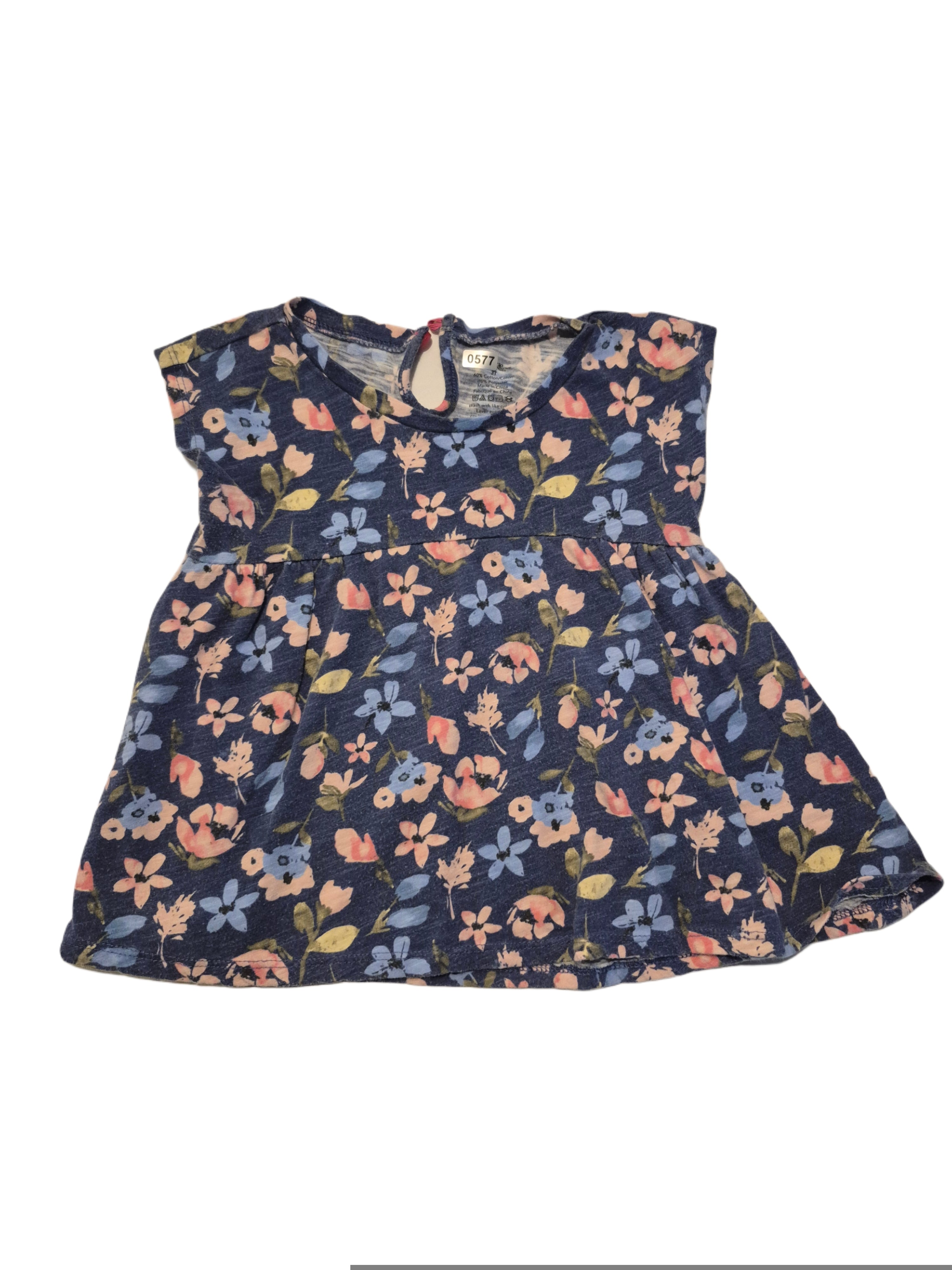 Girls floral short sleeved shirt