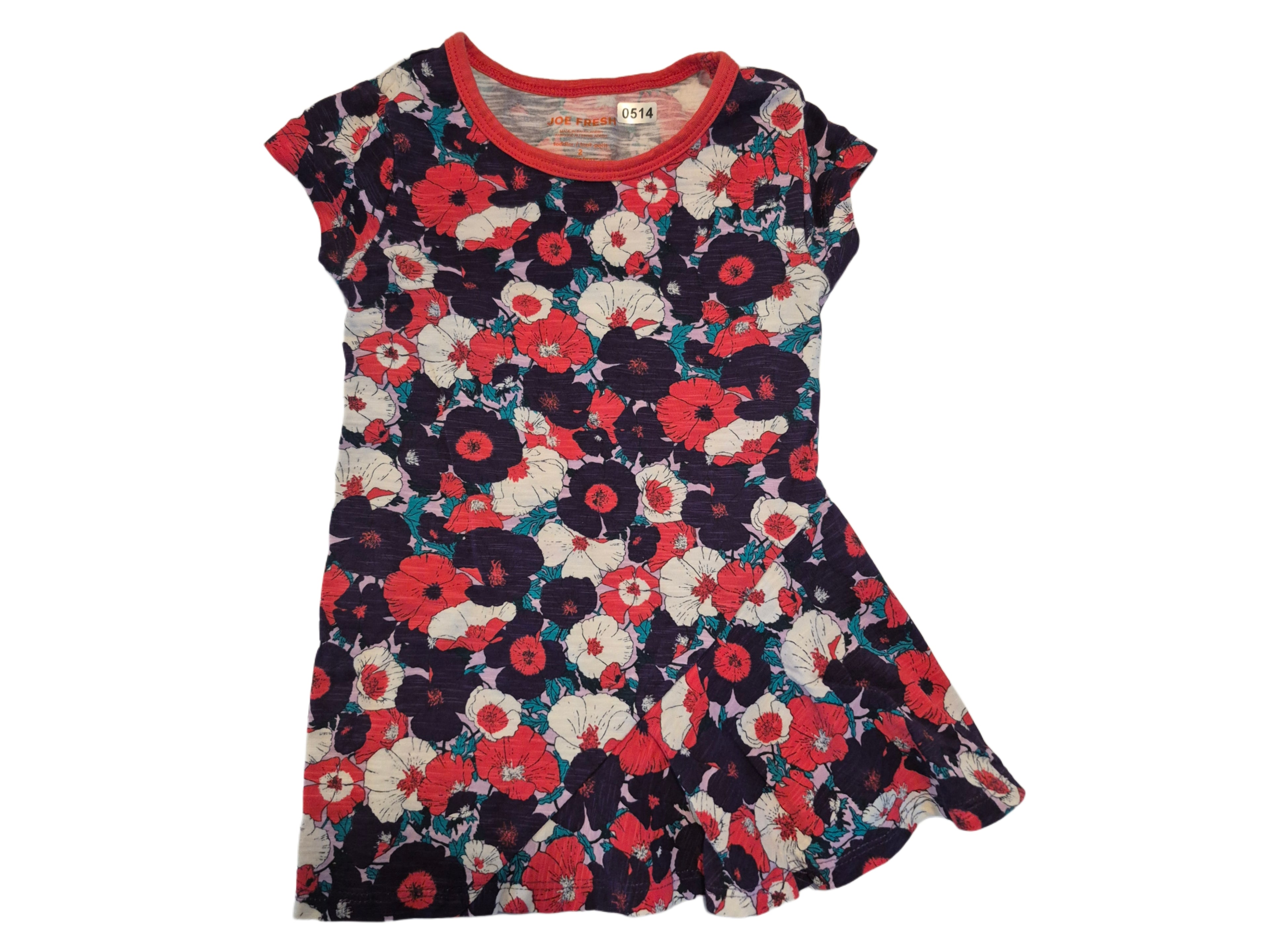 Girls dress Poppy print