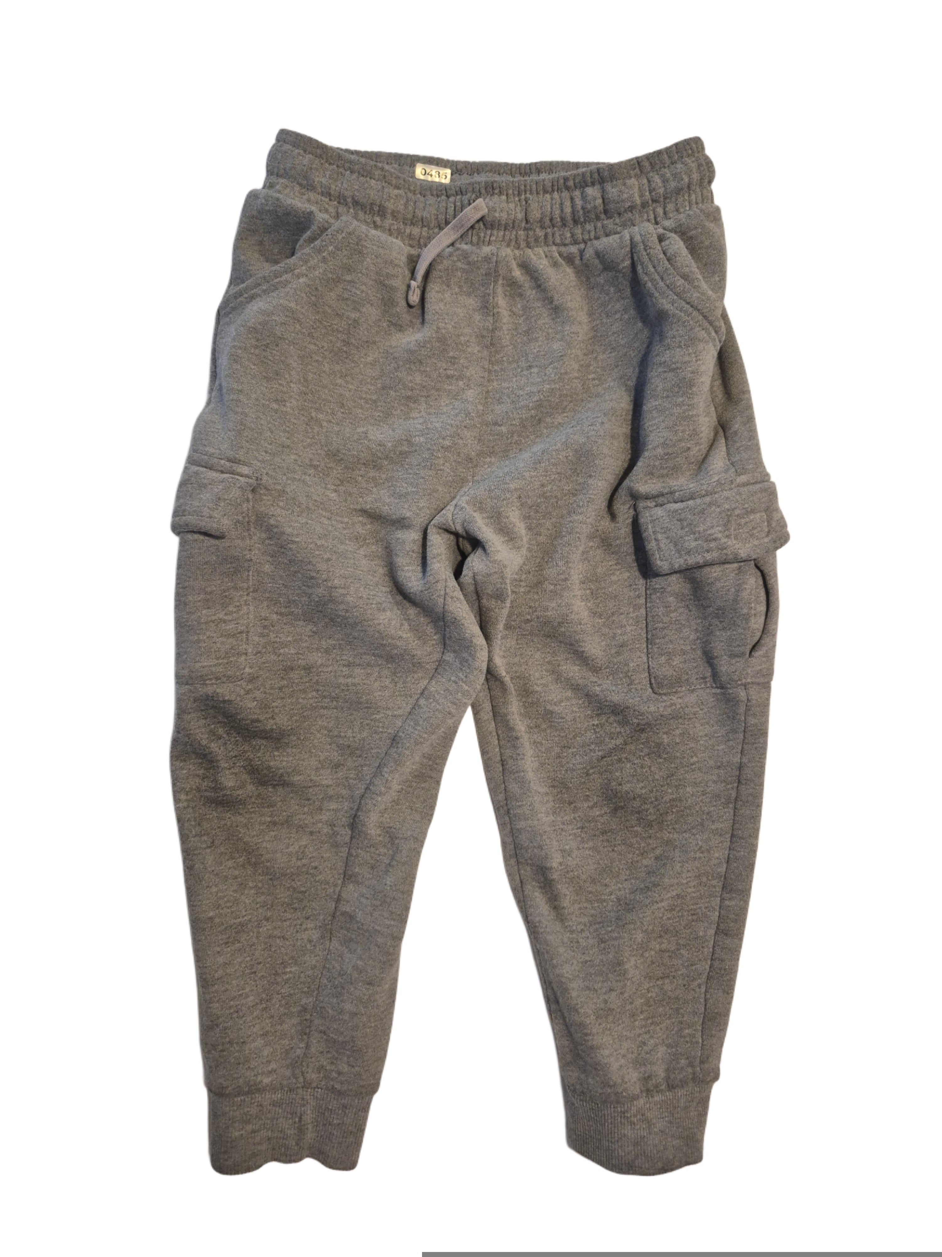 Grey track pants with side pockets