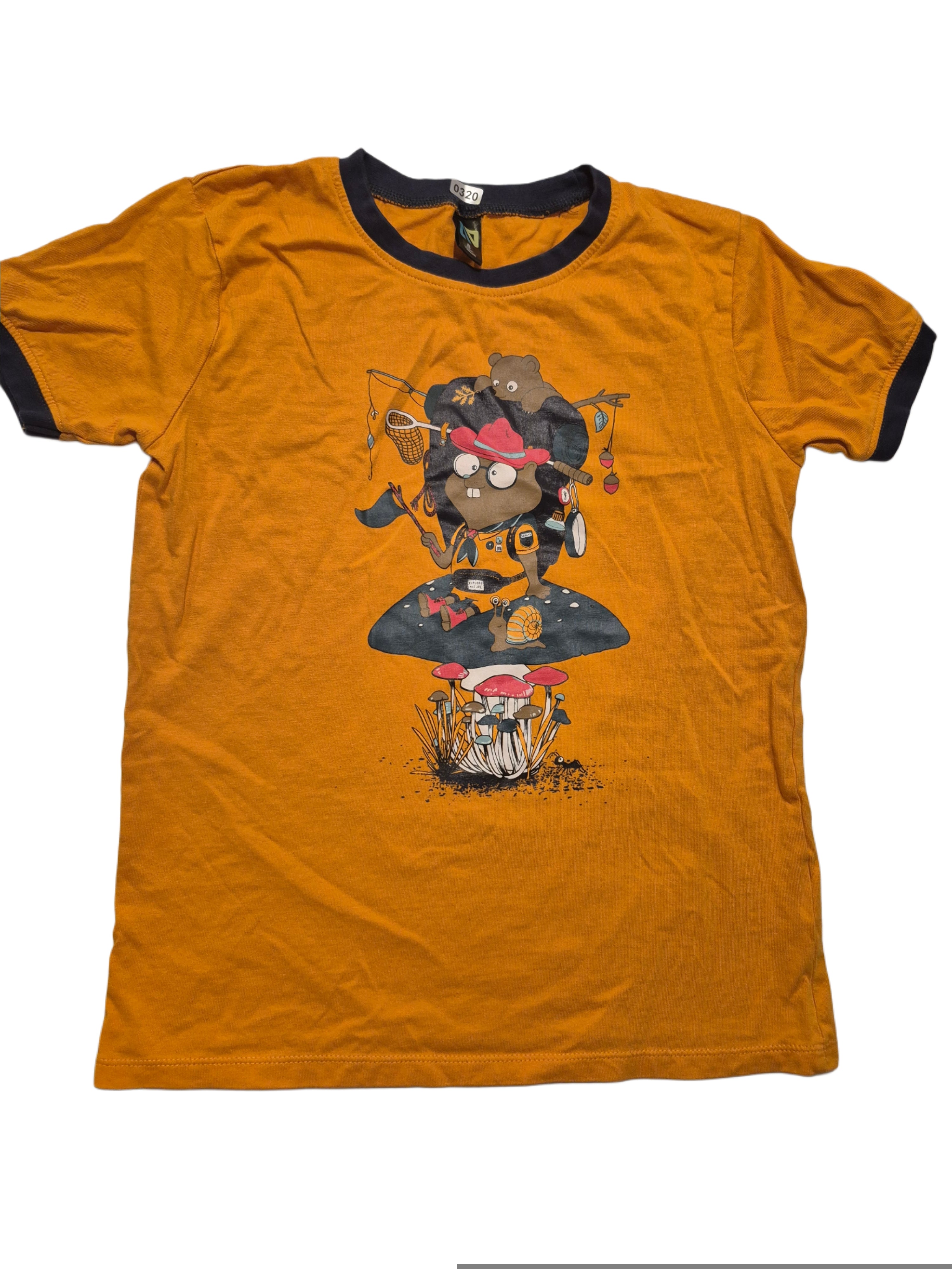 Orange T-shirt (animal graphic)