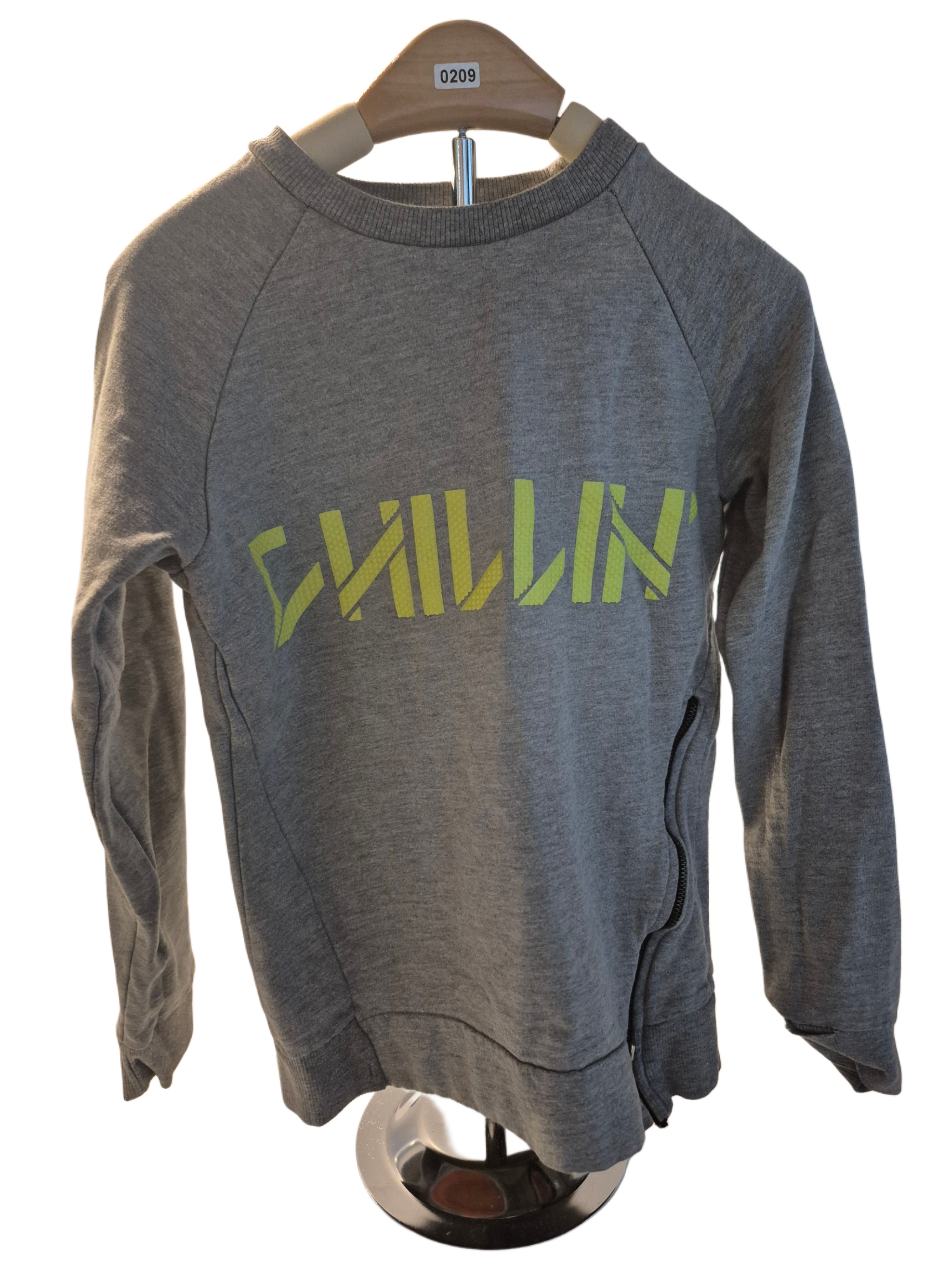Long sleeve boys grey “chillin”