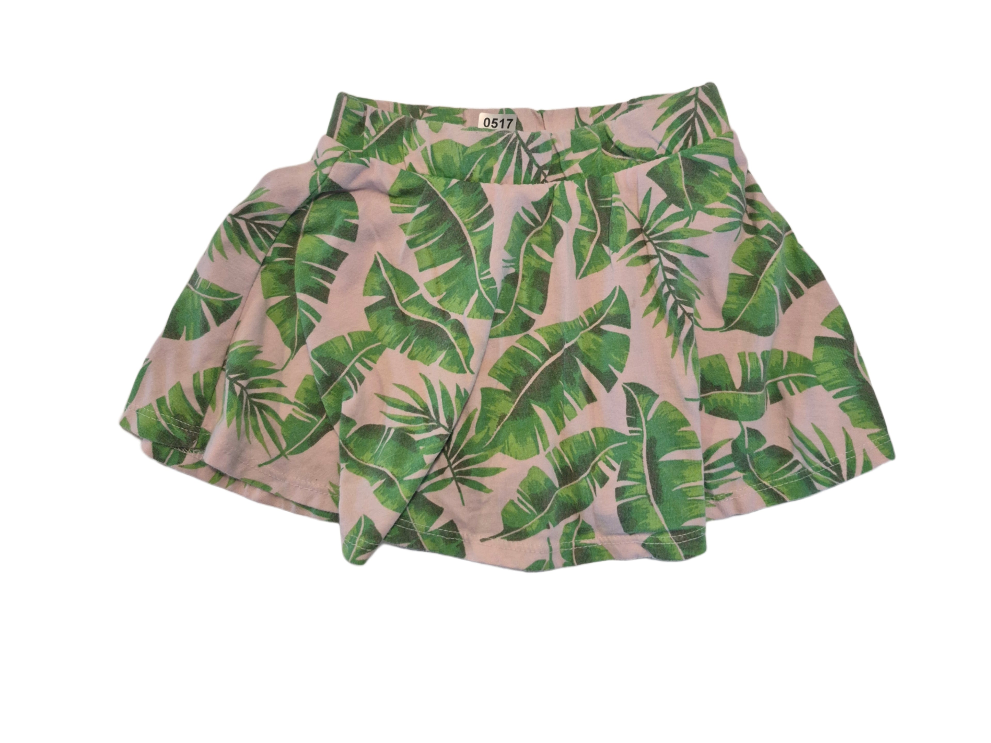 Skirt with leaf print