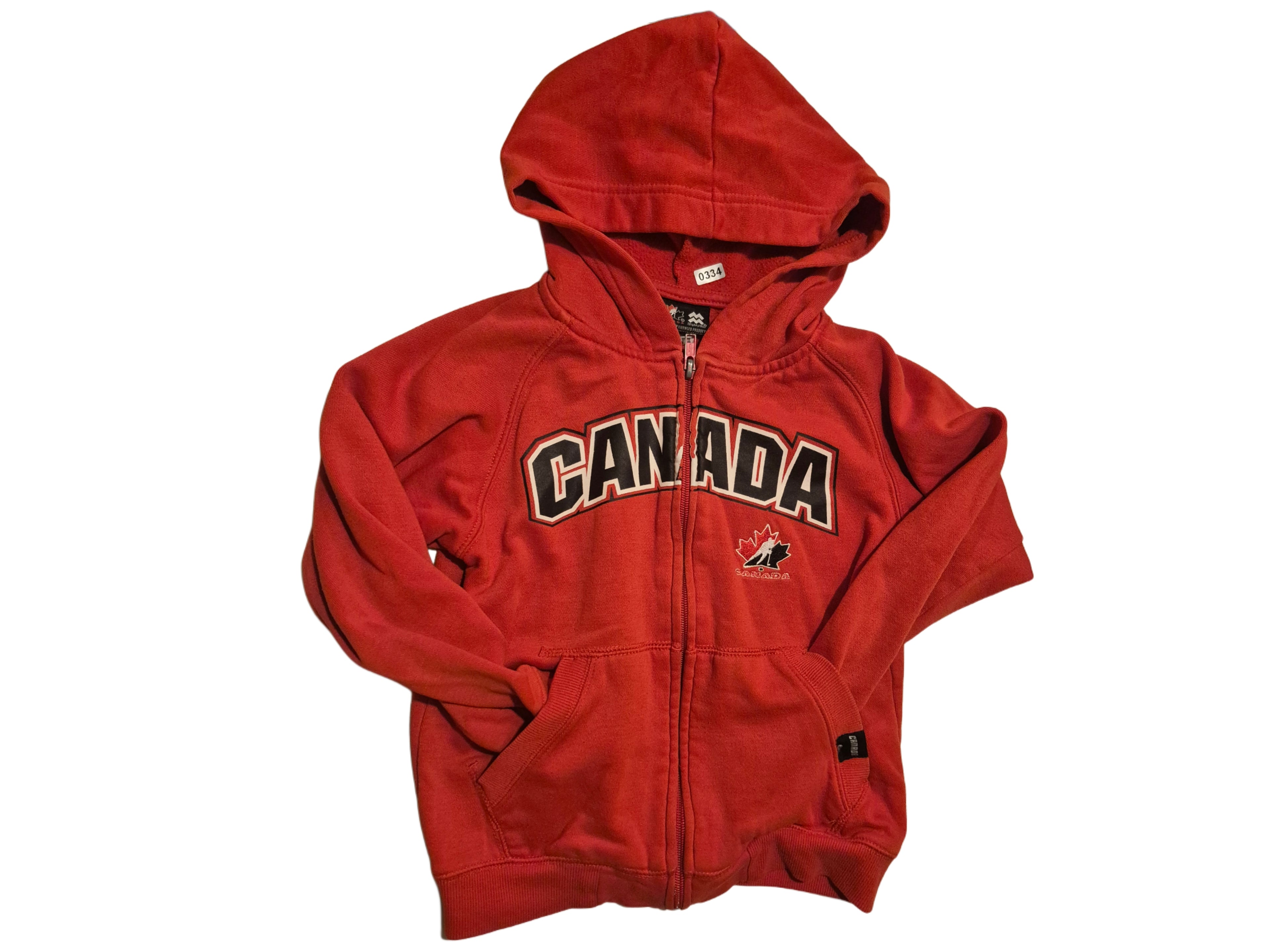 Red Canada zip up hoodie