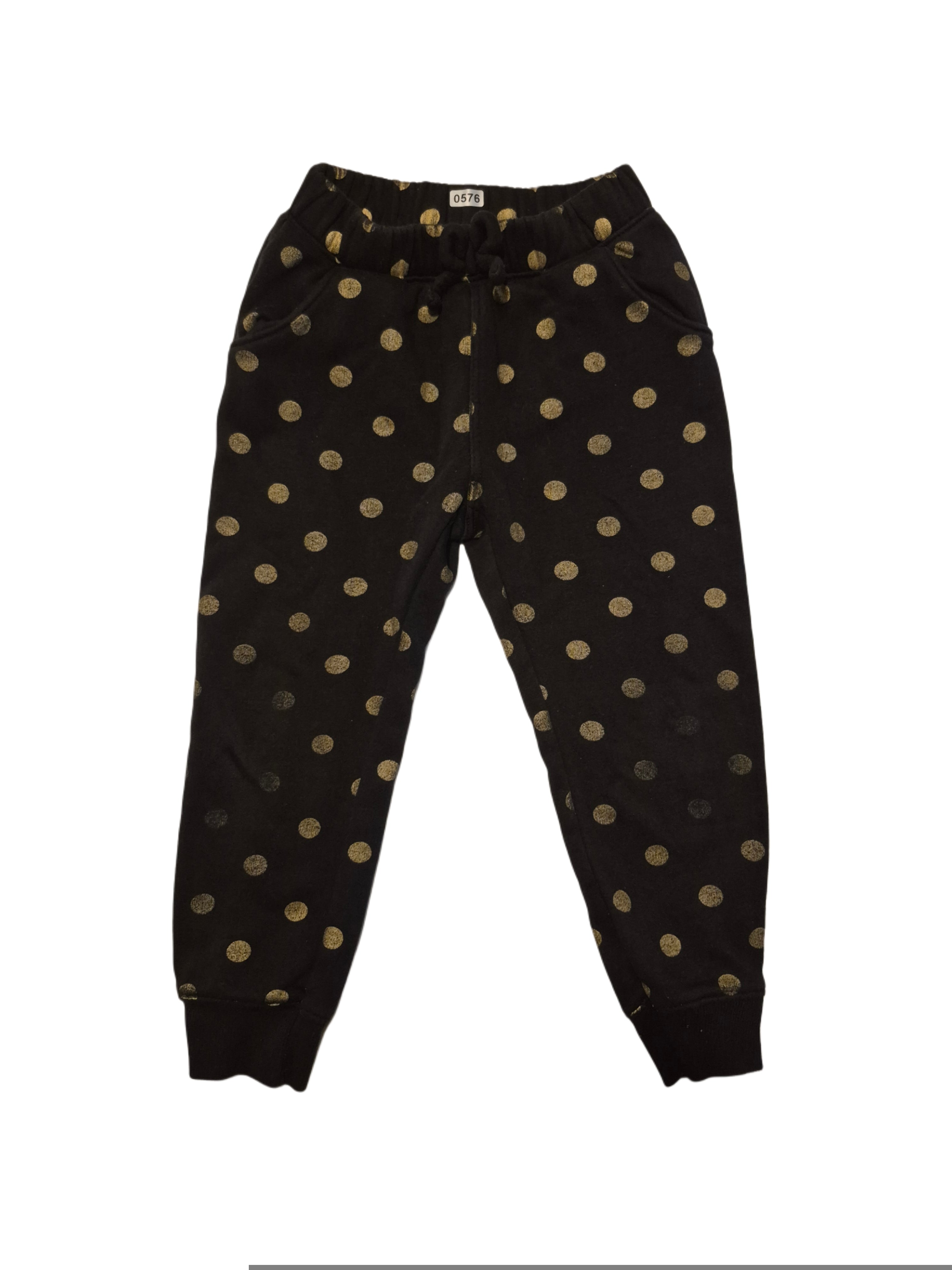 Black with gold dotted pants