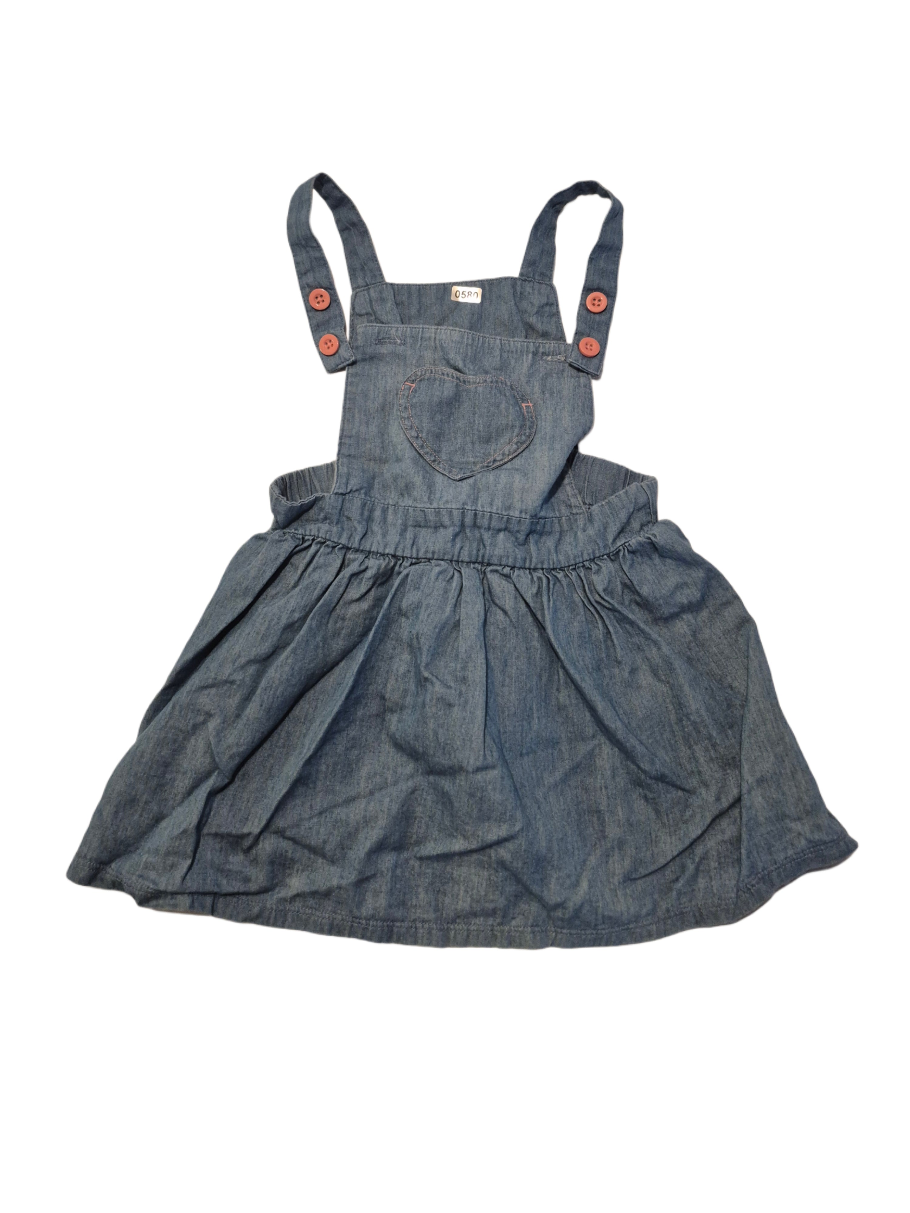 Girls Jean overall dress