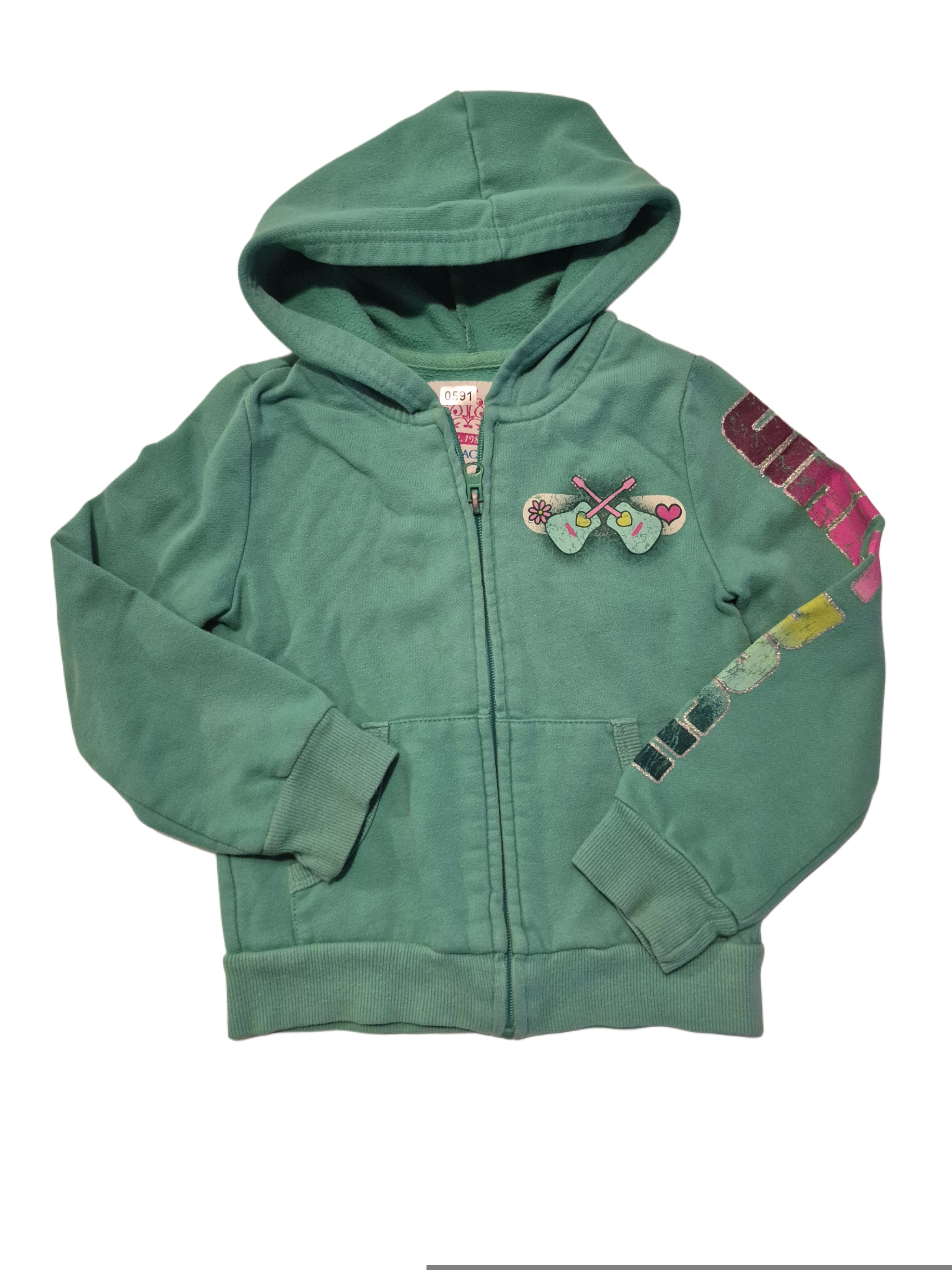 Girls zip up hooded sweatshirt