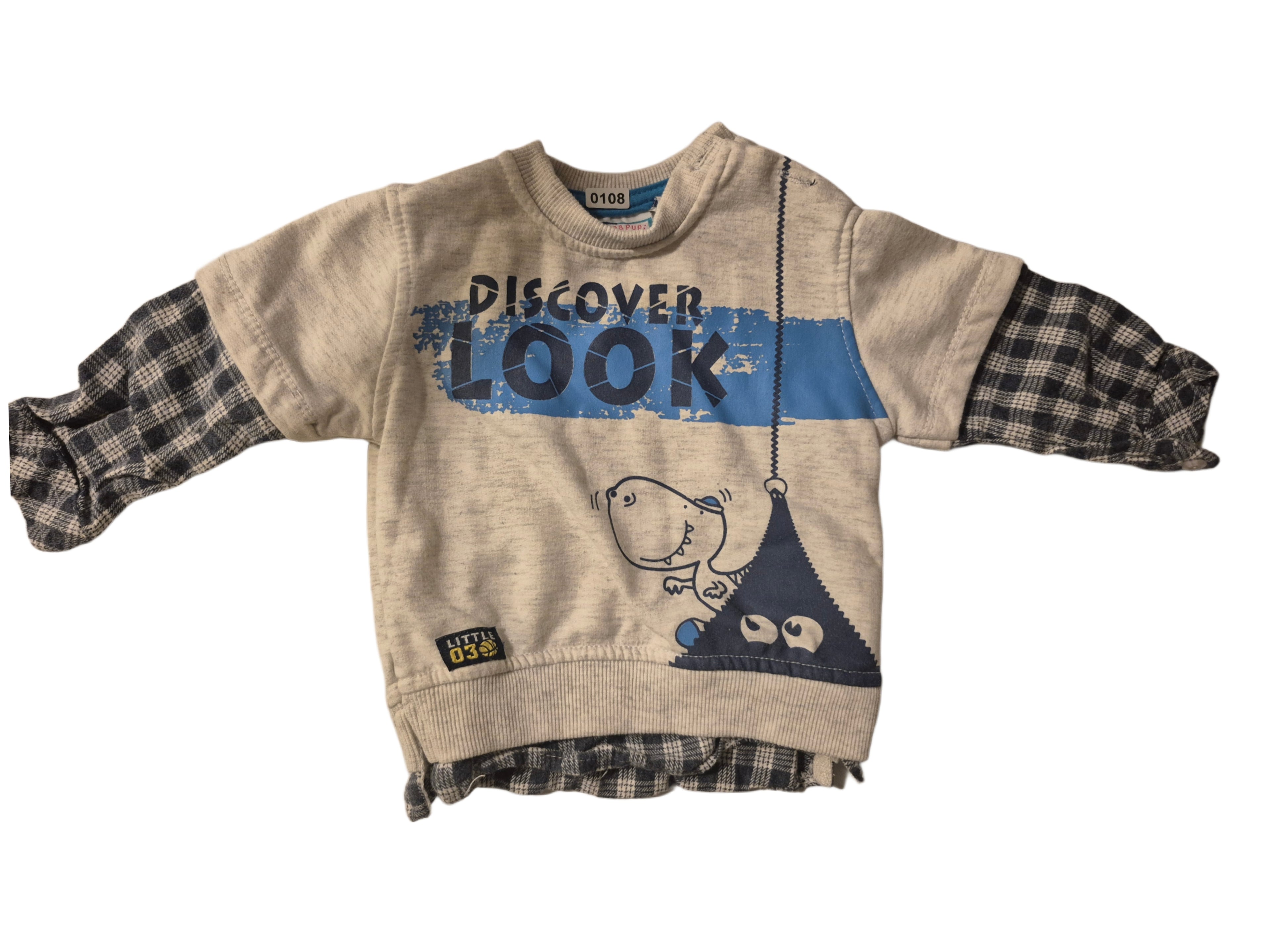 Stelle plaid underlay sweater