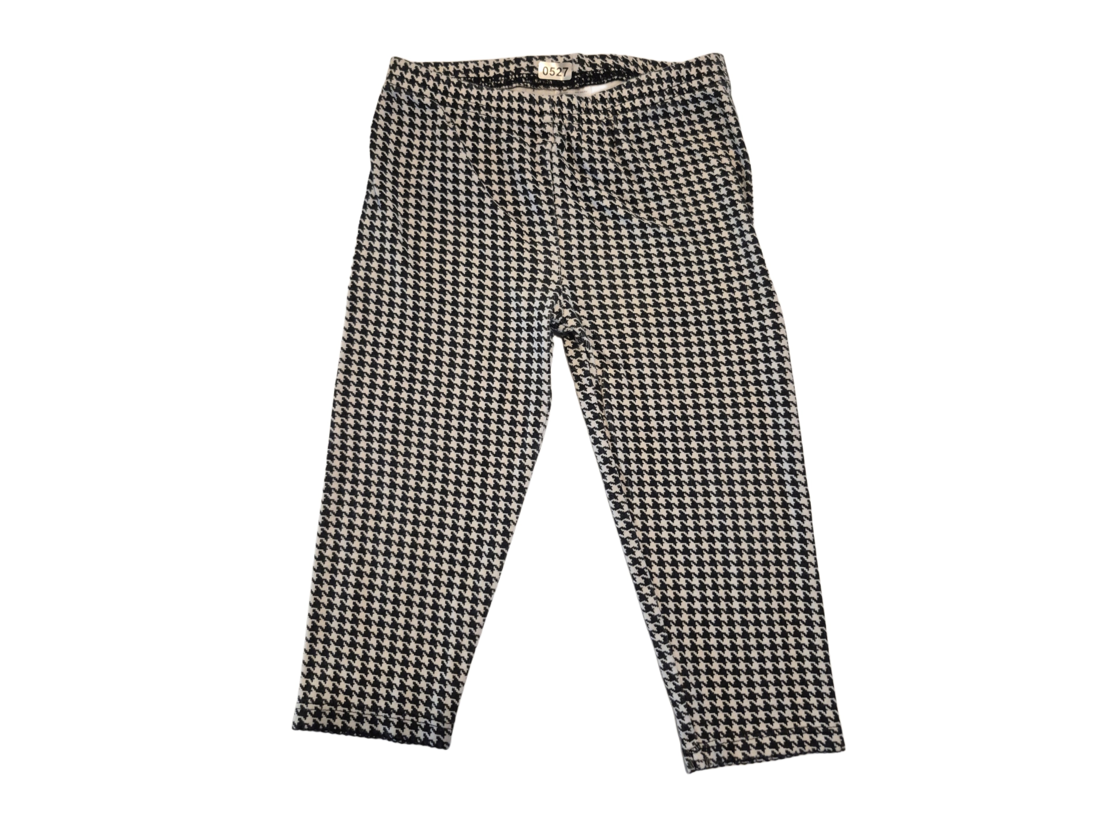 Black and white houndstooth pattern pants