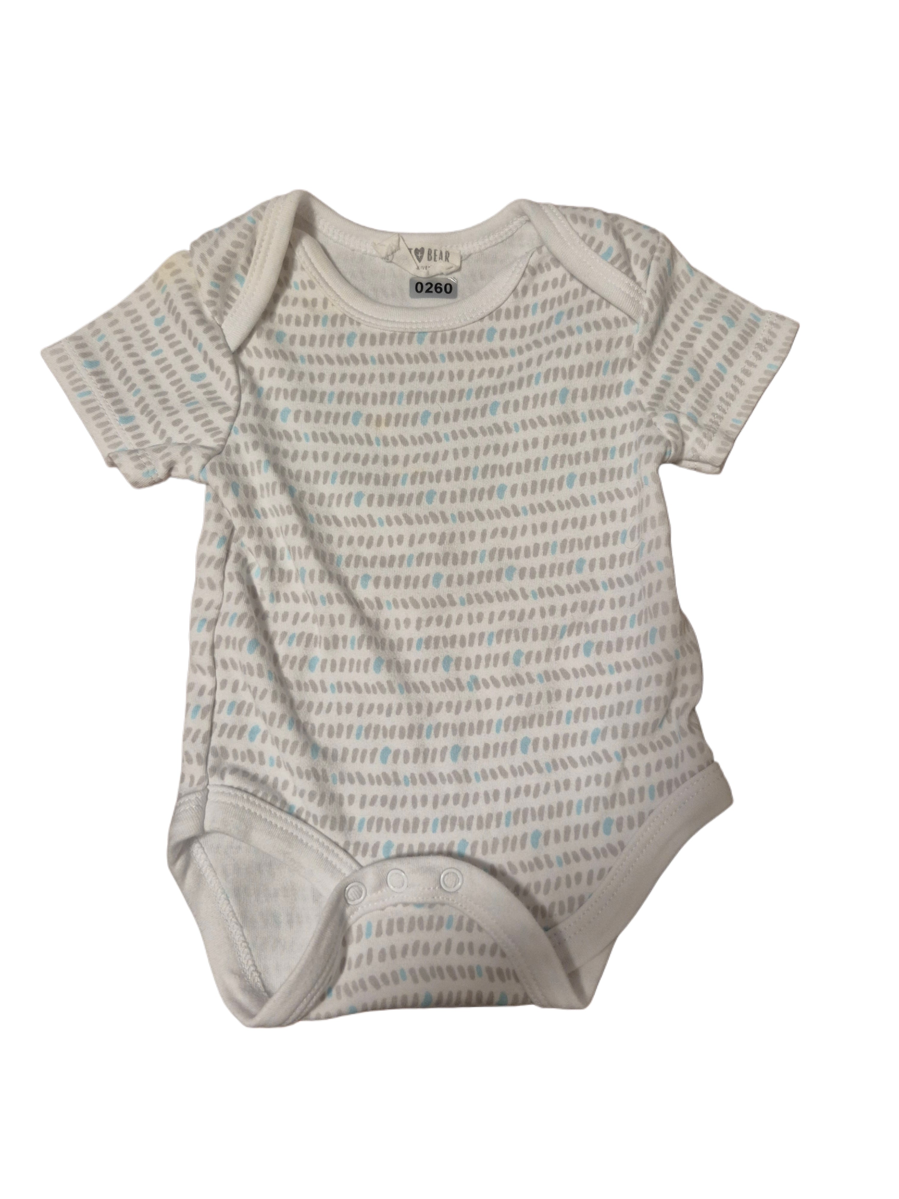 Rabbit bear onesie striped