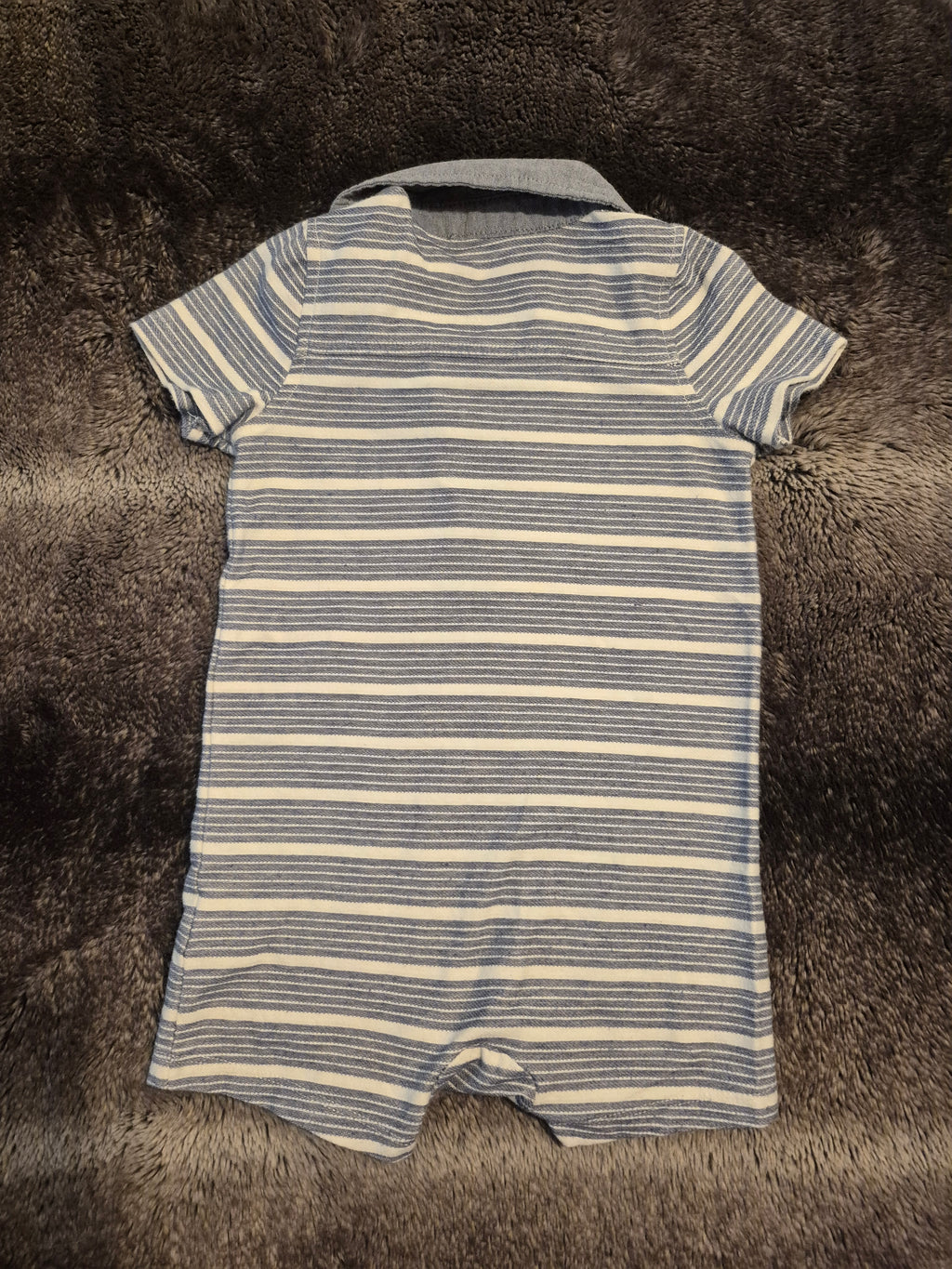 Shortsleeved romper striped