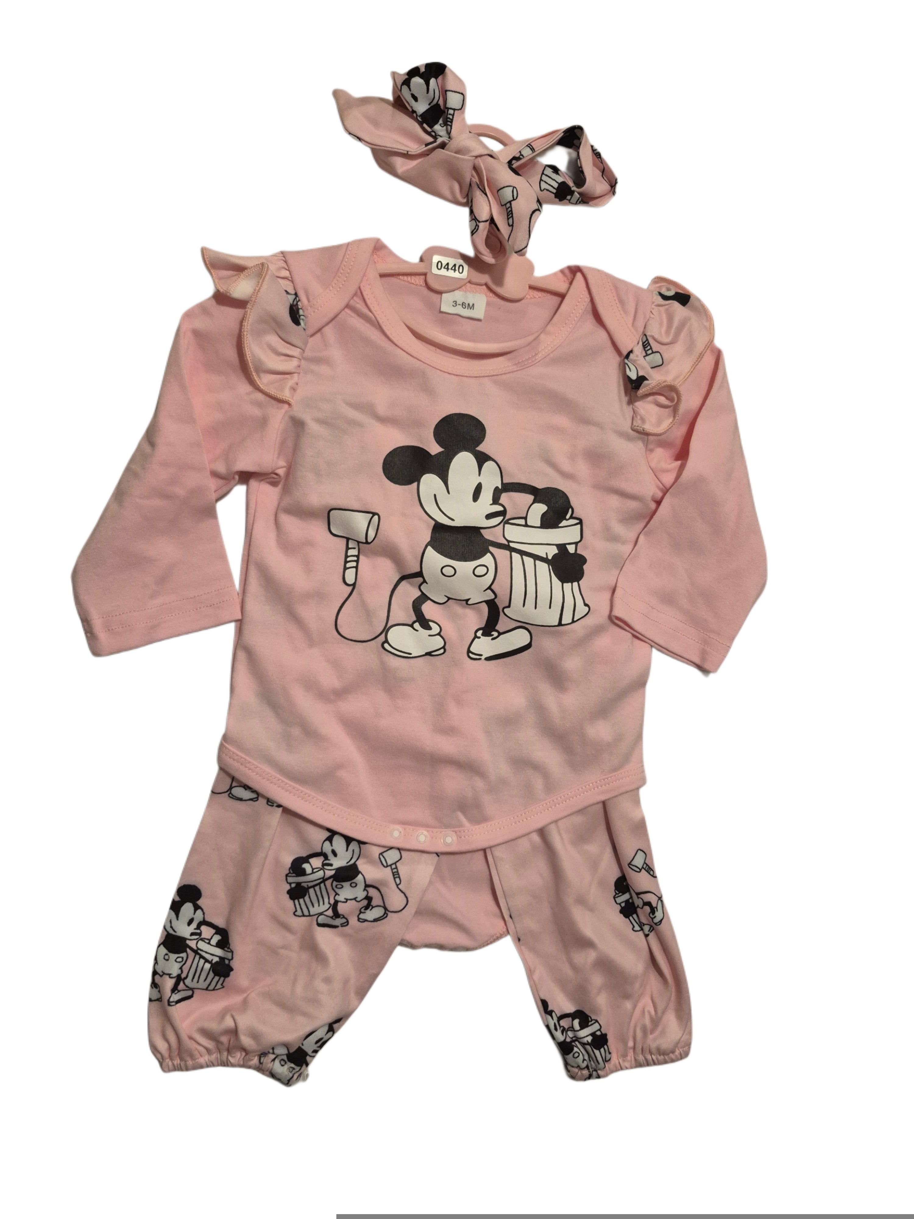 Baby girl, Mickey Mouse three-piece set