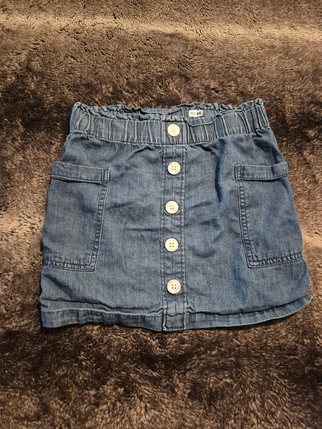Blue skirt buttoned front