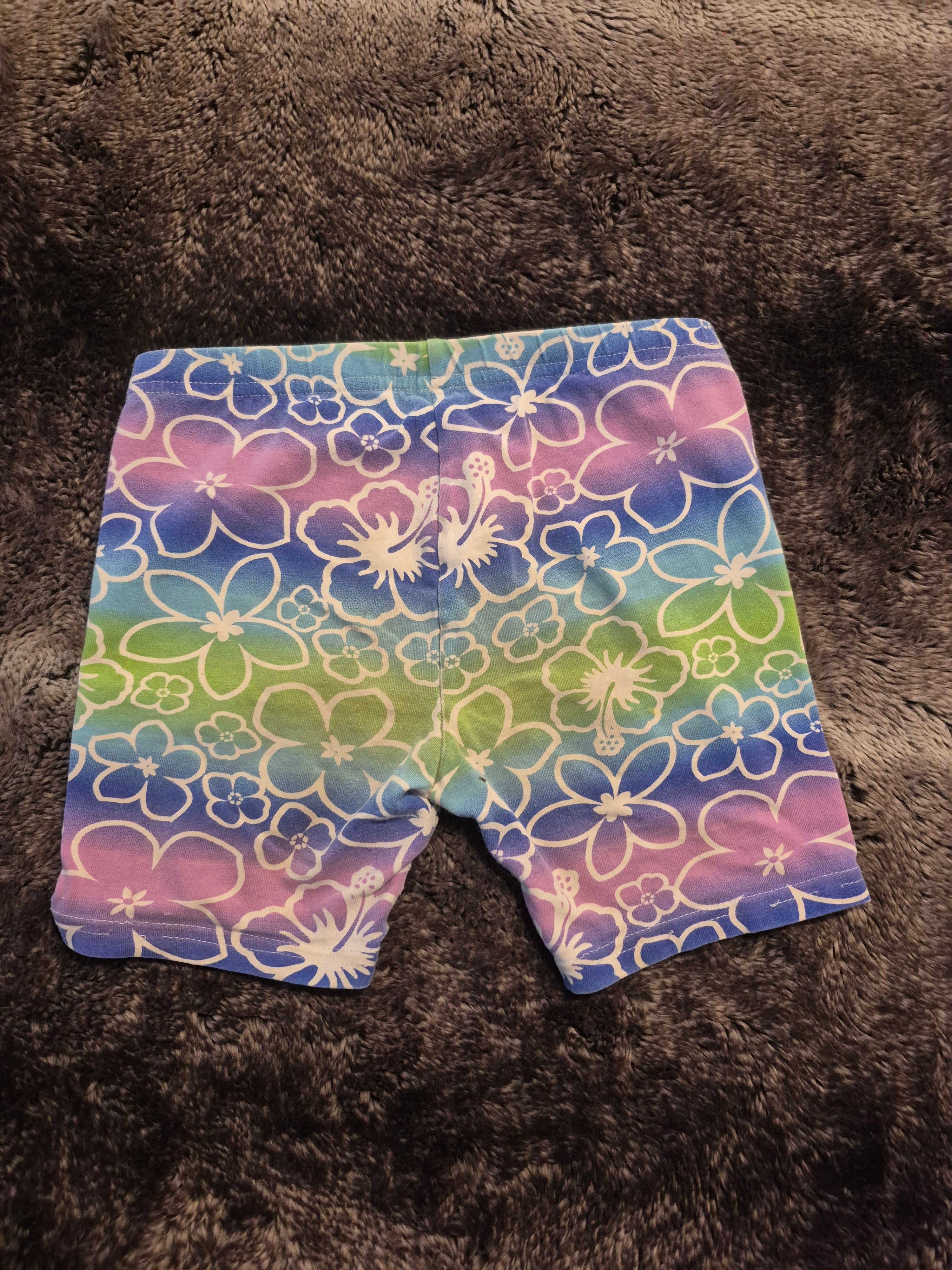 Girls flower rainbow shorts