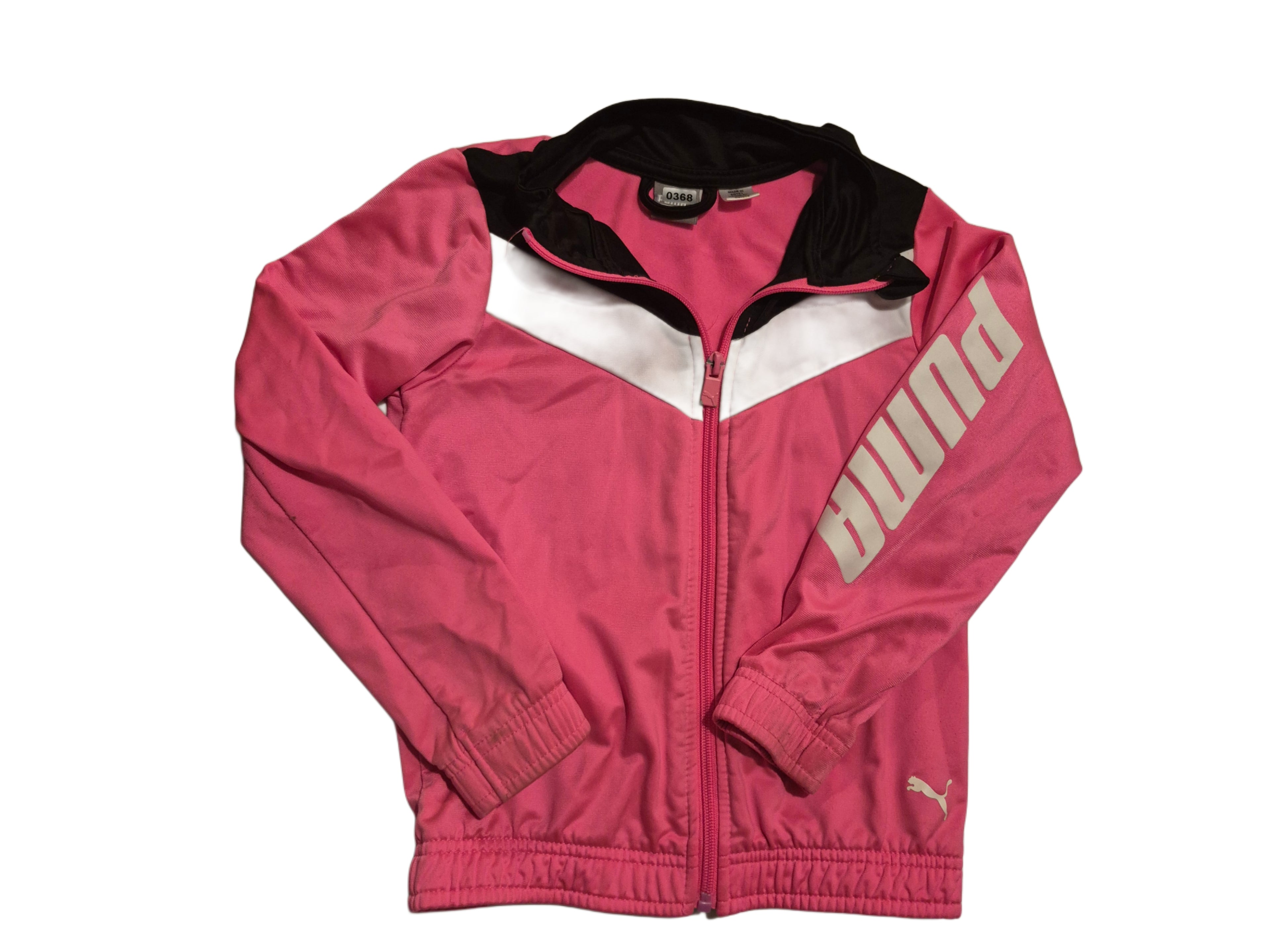 Girls Puma Pink zip up sweater
