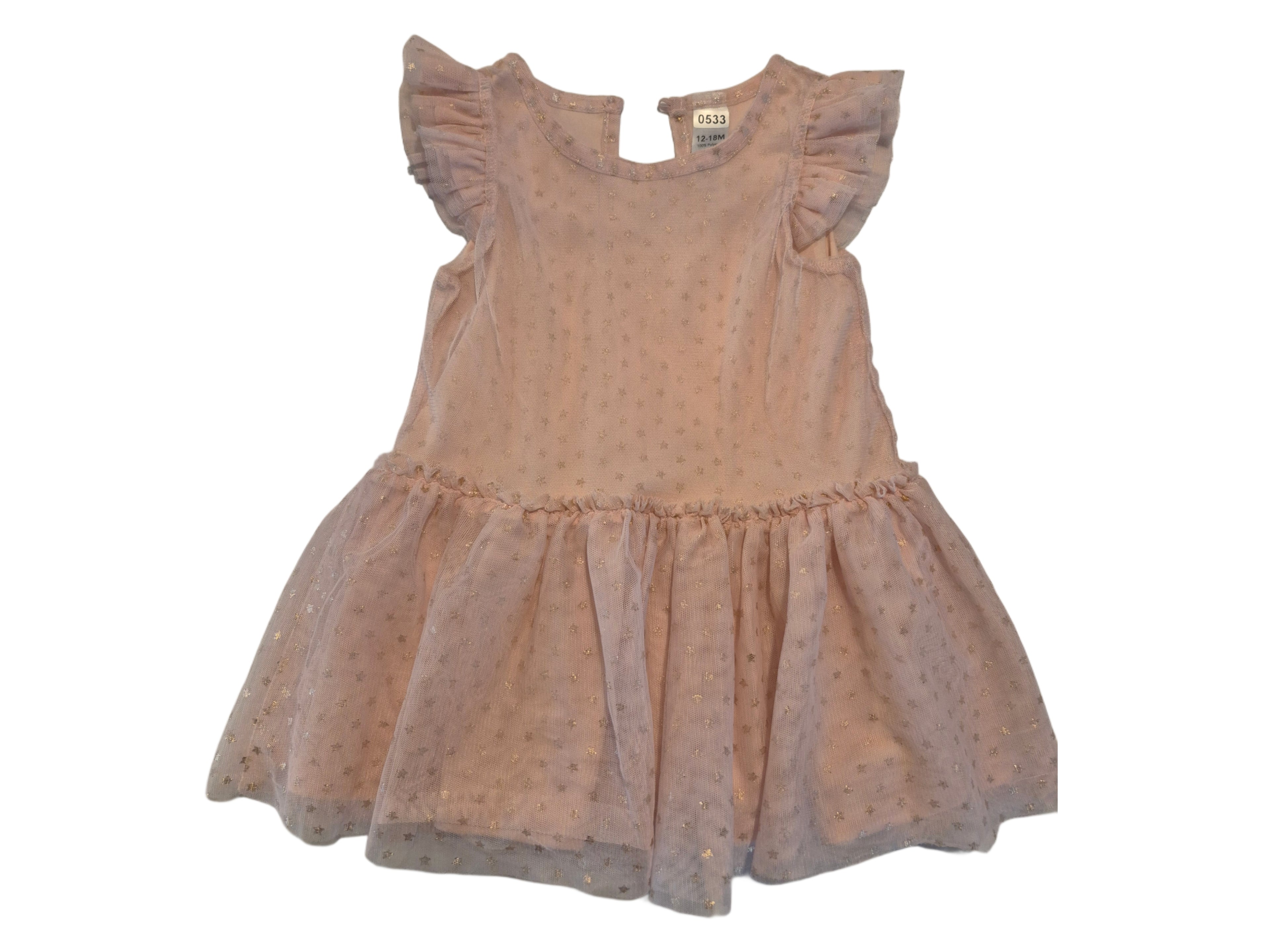 Baby dress with ruffles and a tiered skirt