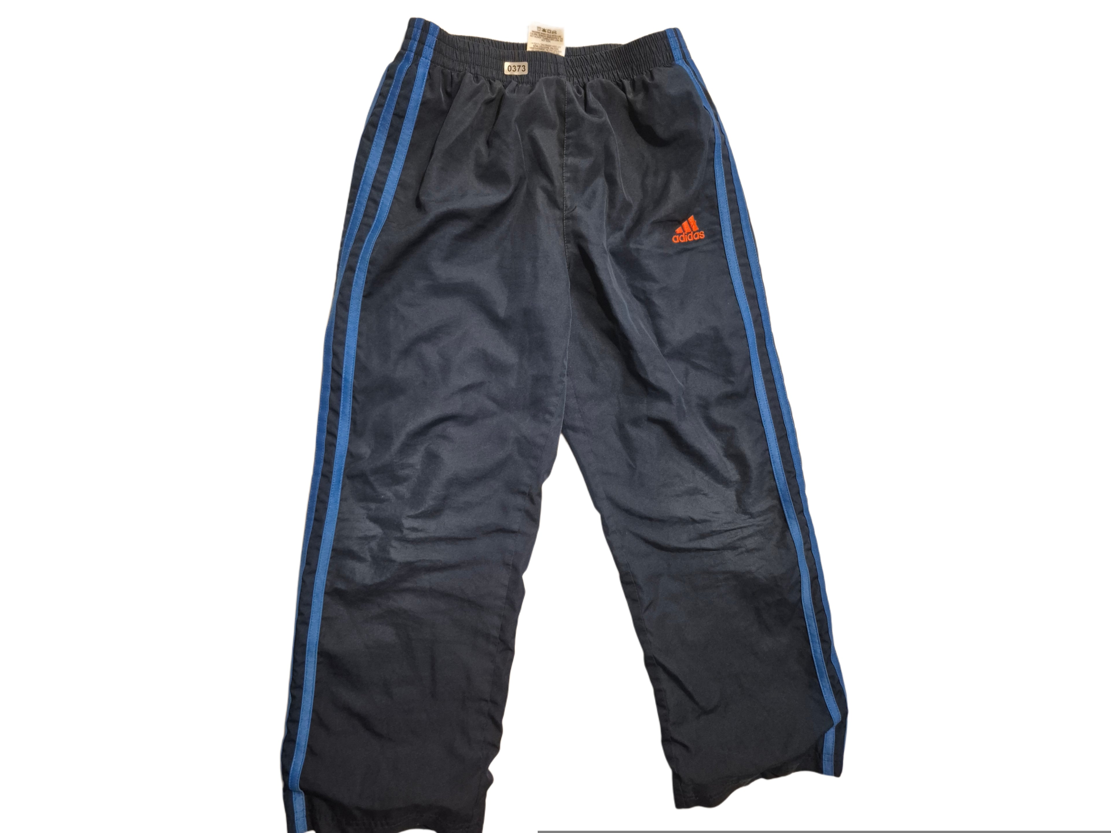 Adidas pants with light blue striped lines