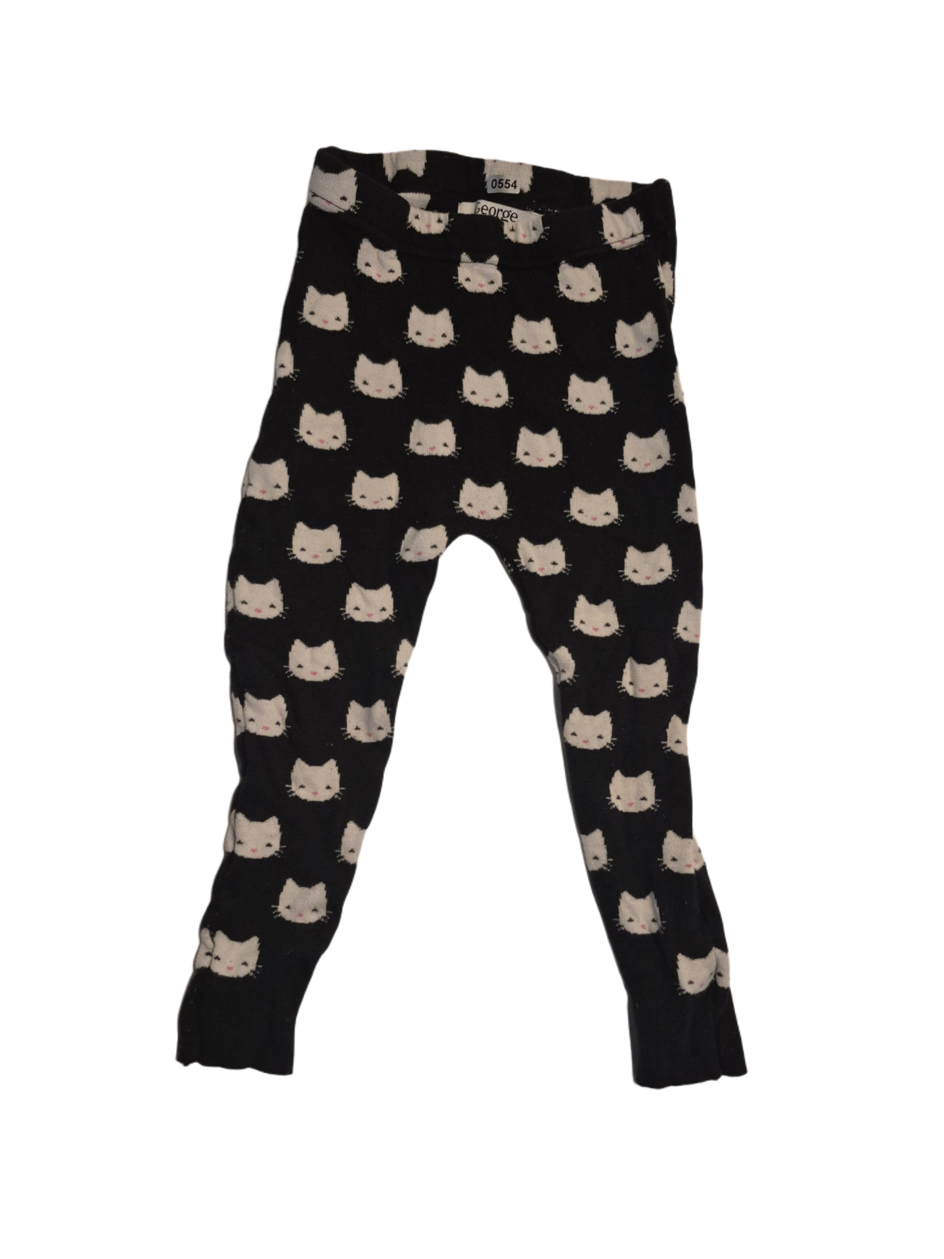 Black leggings “cat print”