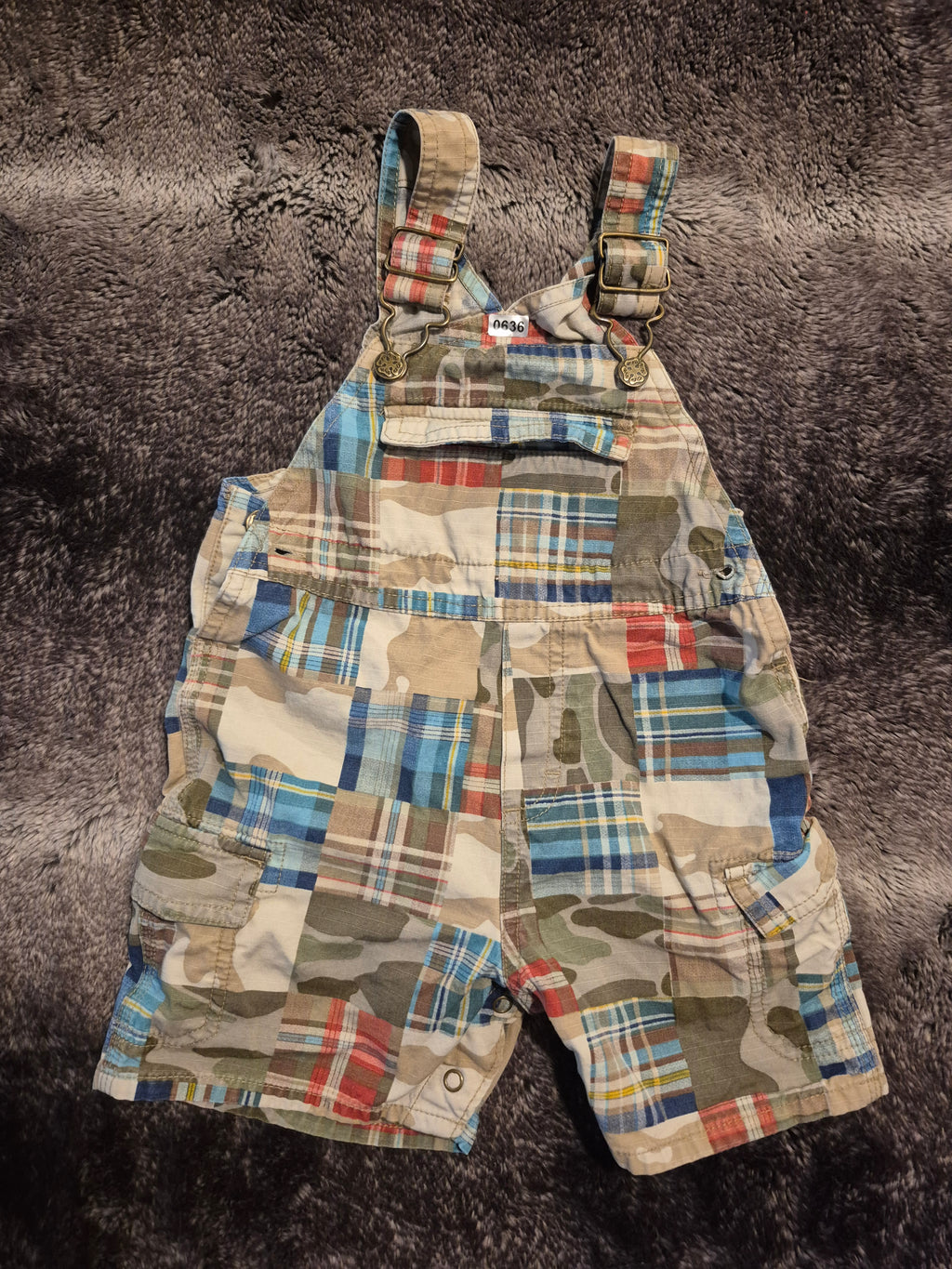 Boy overalls (multi colour print)